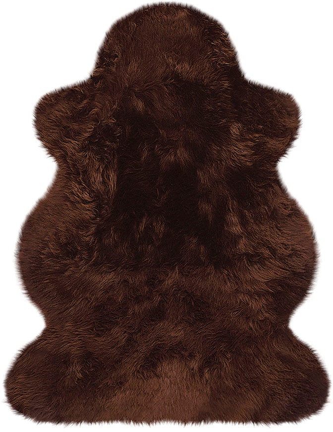 Fellteppich HEITMANN FELLE "Lammfell farbig - Premium Qualität", dunkelbraun, B:78cm H:70mm L:120cm, Lammfell, Teppiche, Fellteppich, echtes Austral. Lammfell, besonders dicht & weich, verschiedene Größen