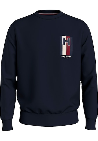 TOMMY HILFIGER Megztinis »H EMBLEM CREWNECK« su auffä...