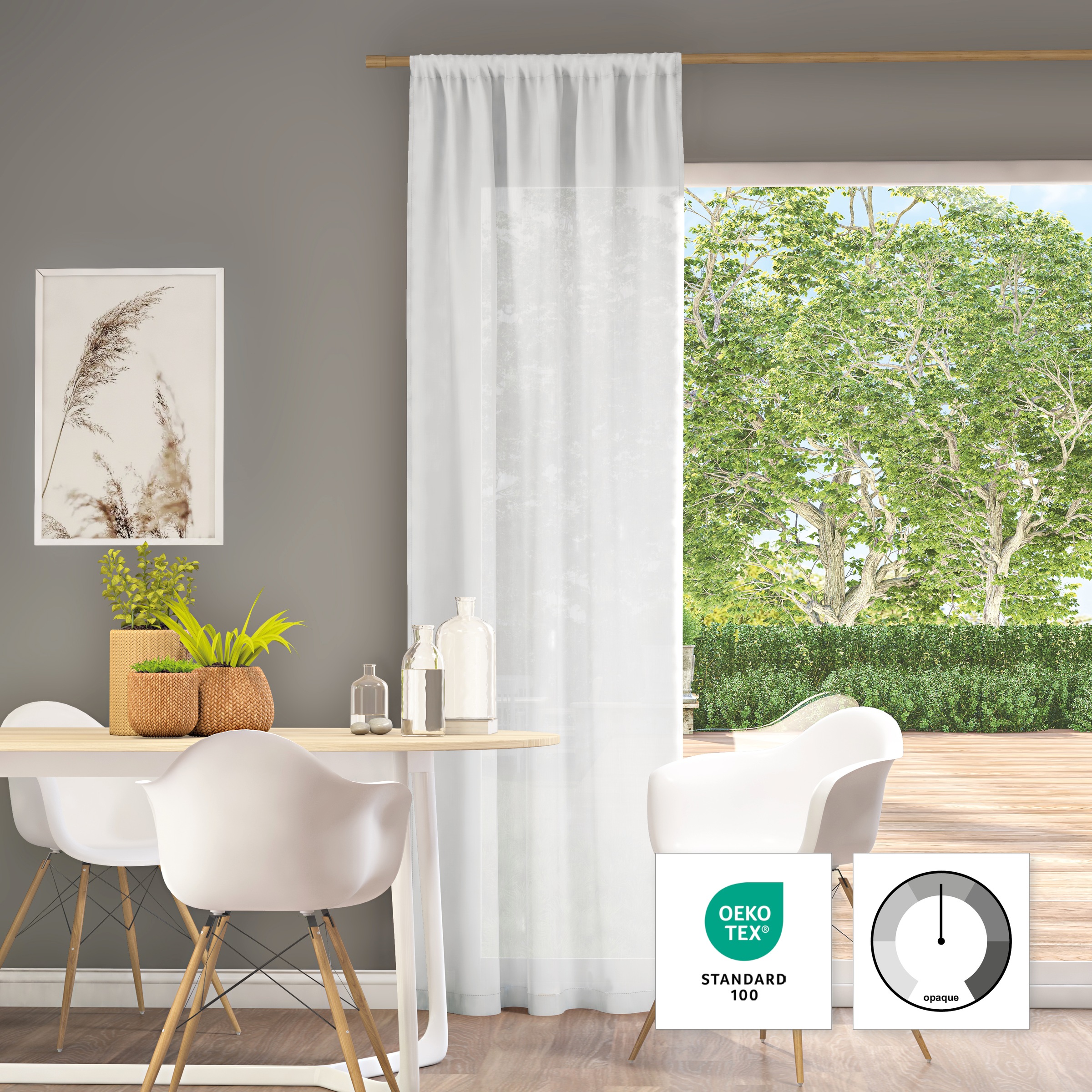 Thumbnail - Neutex for you Vorhang "Mara-ECO" Stangendurchzug 1 Stk. tlg.