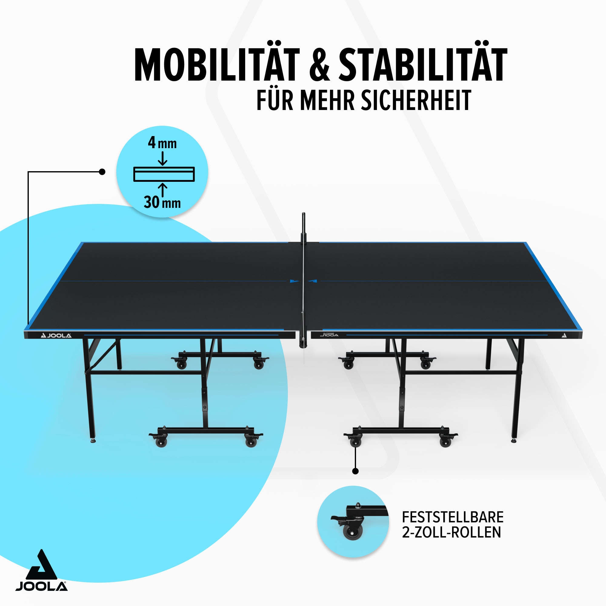 Joola Tischtennisplatte »Outdoor J100A« wetterfest, klappbares Untergestell, inkl. Netz