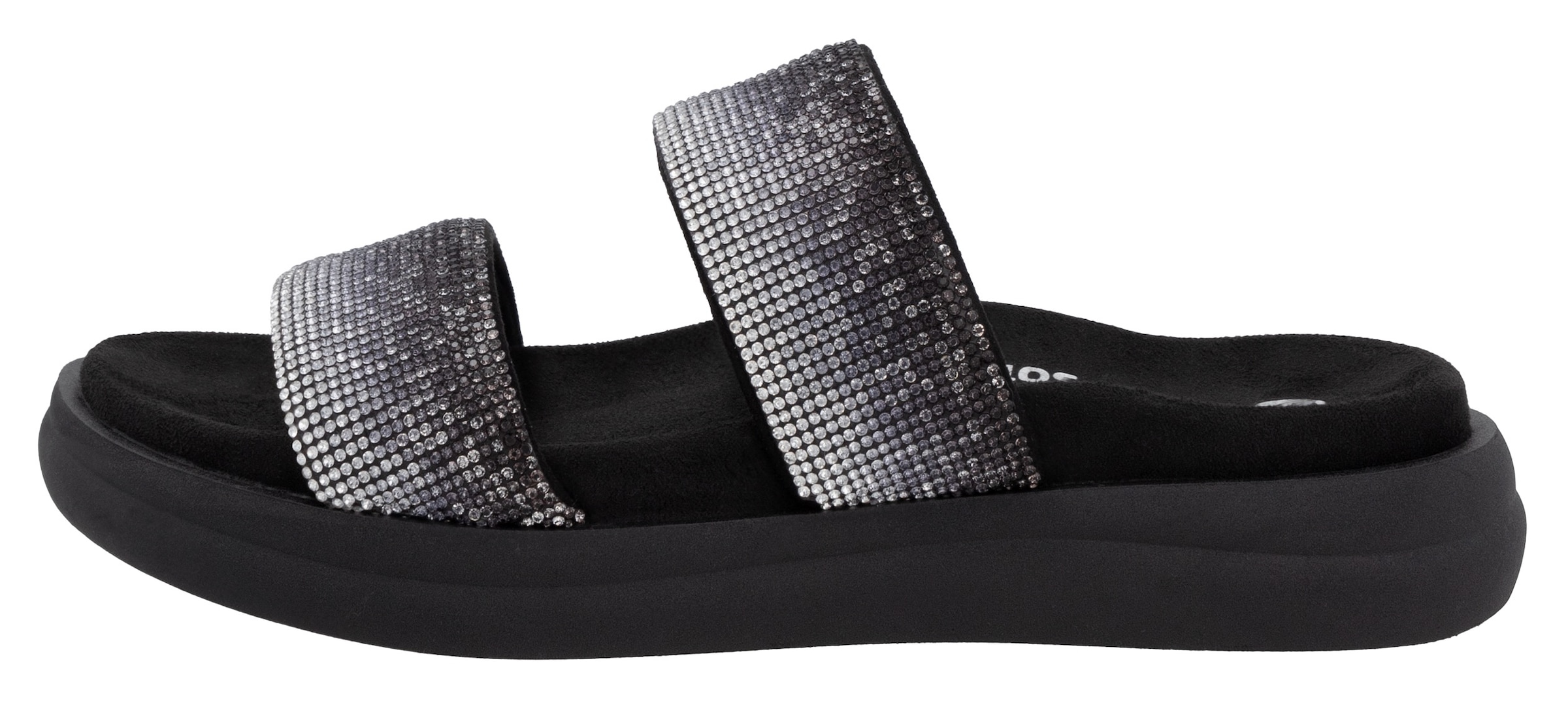 Remonte Pantolette, Plateau, Sommerschuh, Schlappen mit funkelenden Strasssteinen