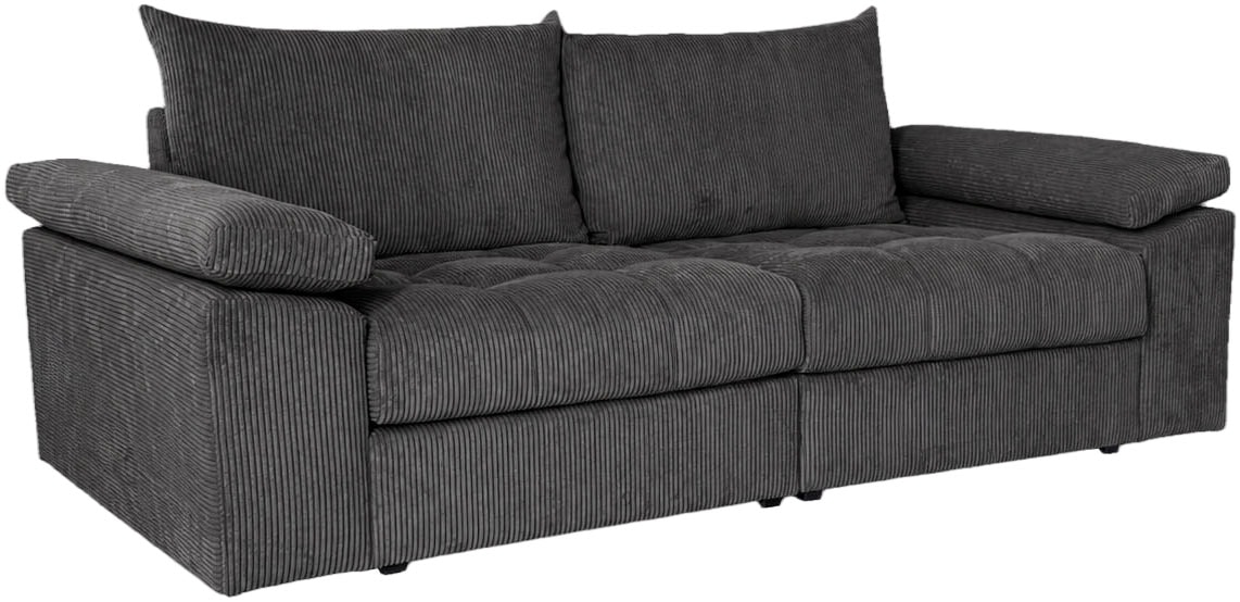 OTTO home Big-Sofa »Soft&Cosy Pik XL, B: 246 cm, Mega Sofa in Cord« Lounge-Komfort mit edler Sitzsteppung, Federkern