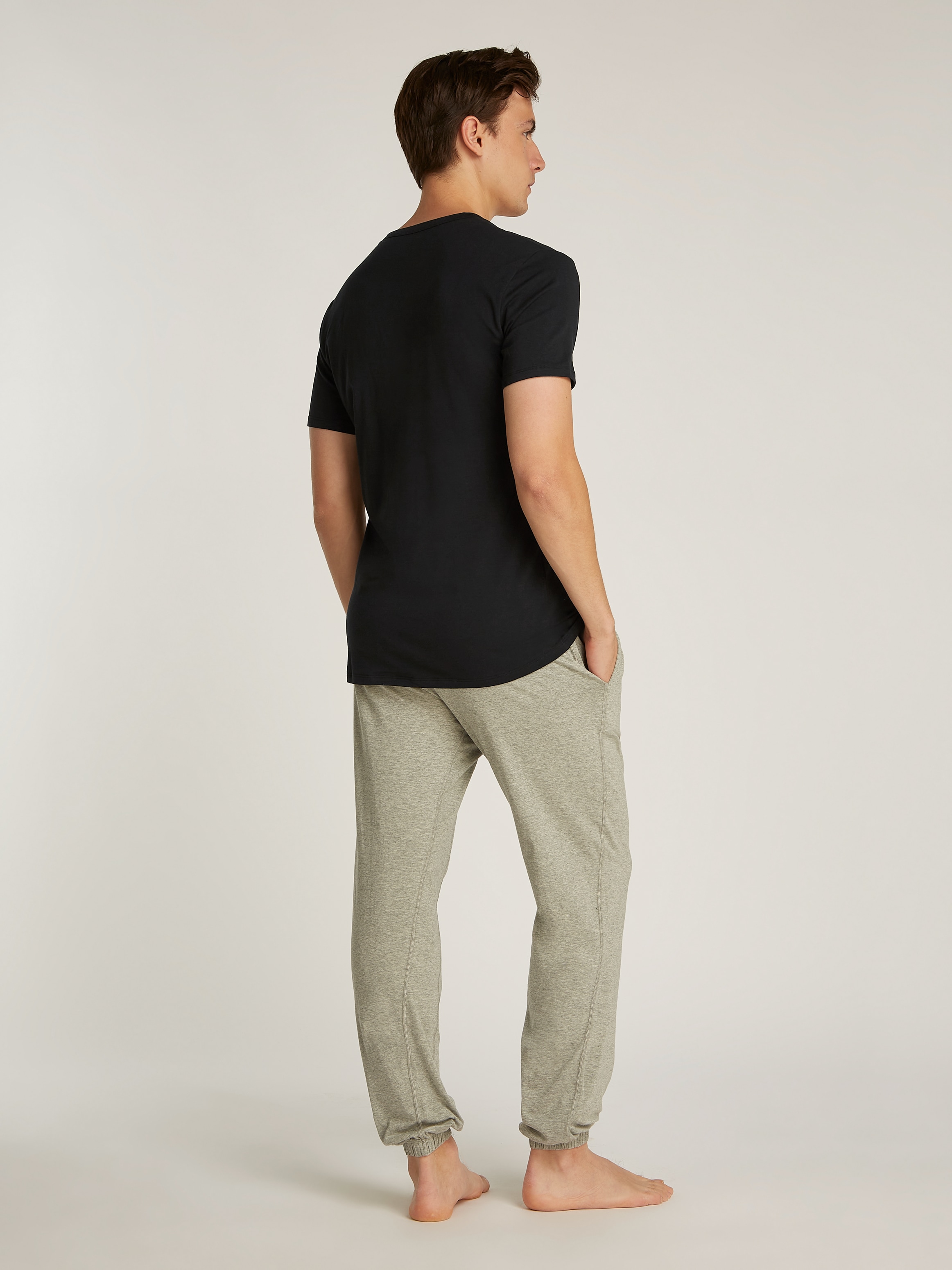 Calvin Klein Underwear T-Shirt »S/S V NECK 3PK«, (Packung, 3 tlg., 3er-Pack), mit Logo am Saum