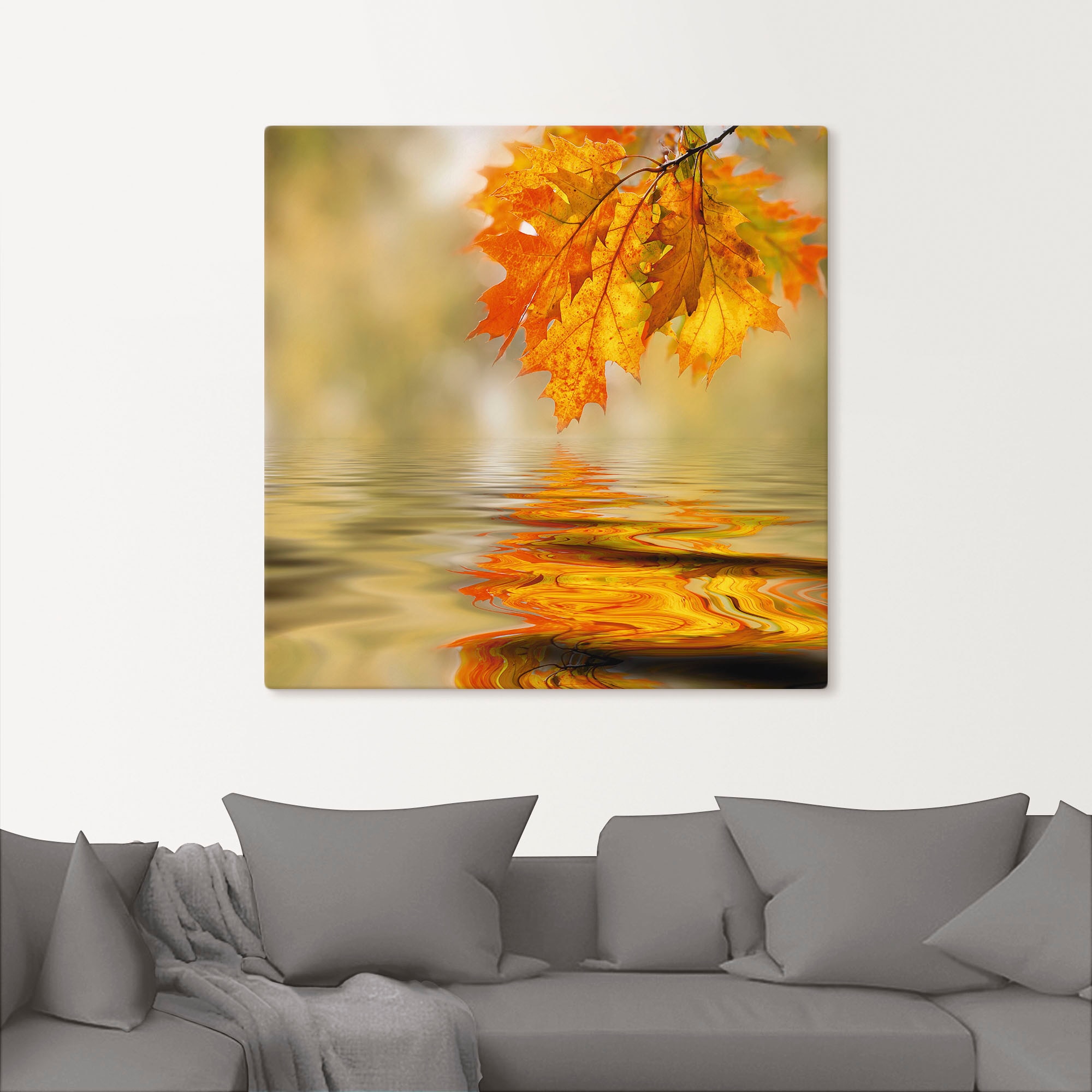 Artland Wandbild "Herbstblatt", Blätter, (1 St.), als Alubild, Outdoorbild, günstig online kaufen