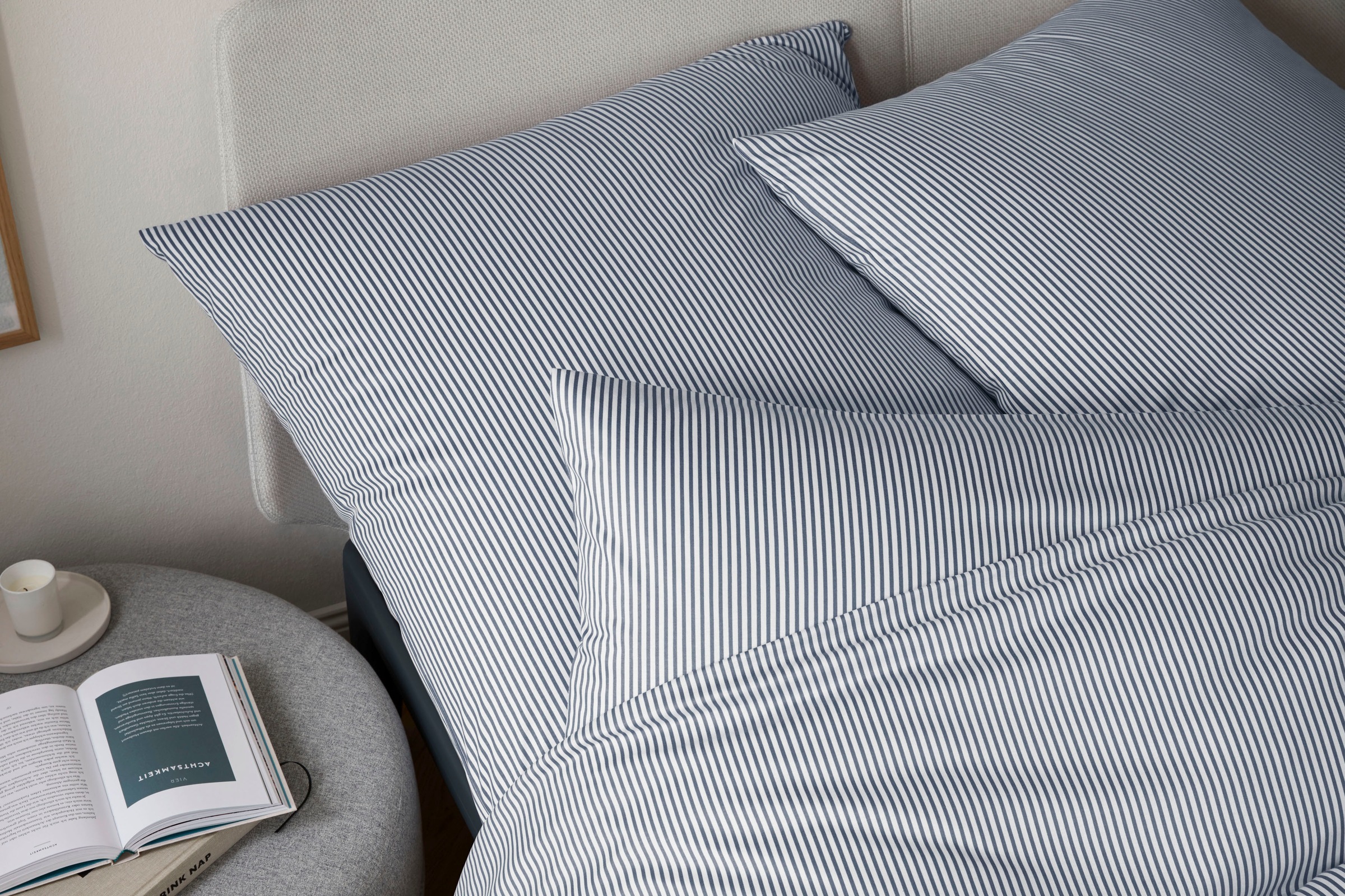 Elegante Bettwäsche "Sister Stripe" 2 Stk. tlg. angenehmes Hautgefühl günstig online kaufen