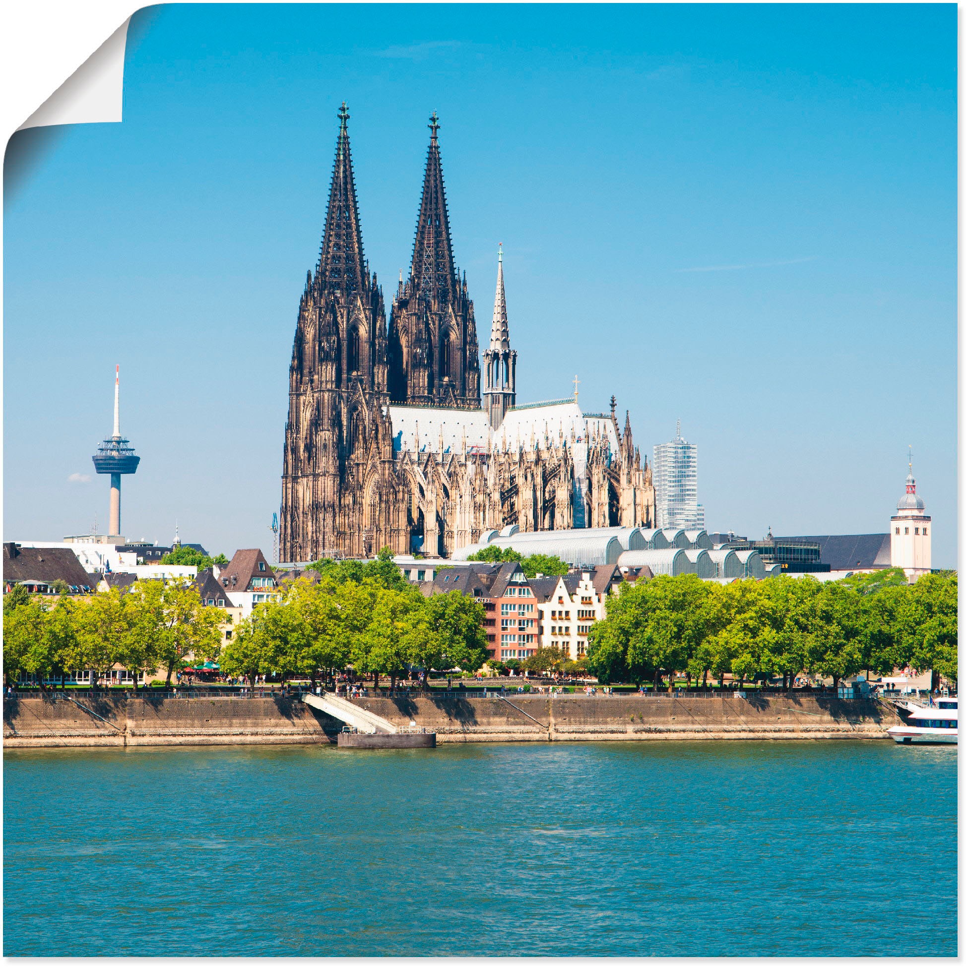 Artland Poster "Kölner Dom", Gebäude, (1 St.), als Alubild, Leinwandbild, W günstig online kaufen