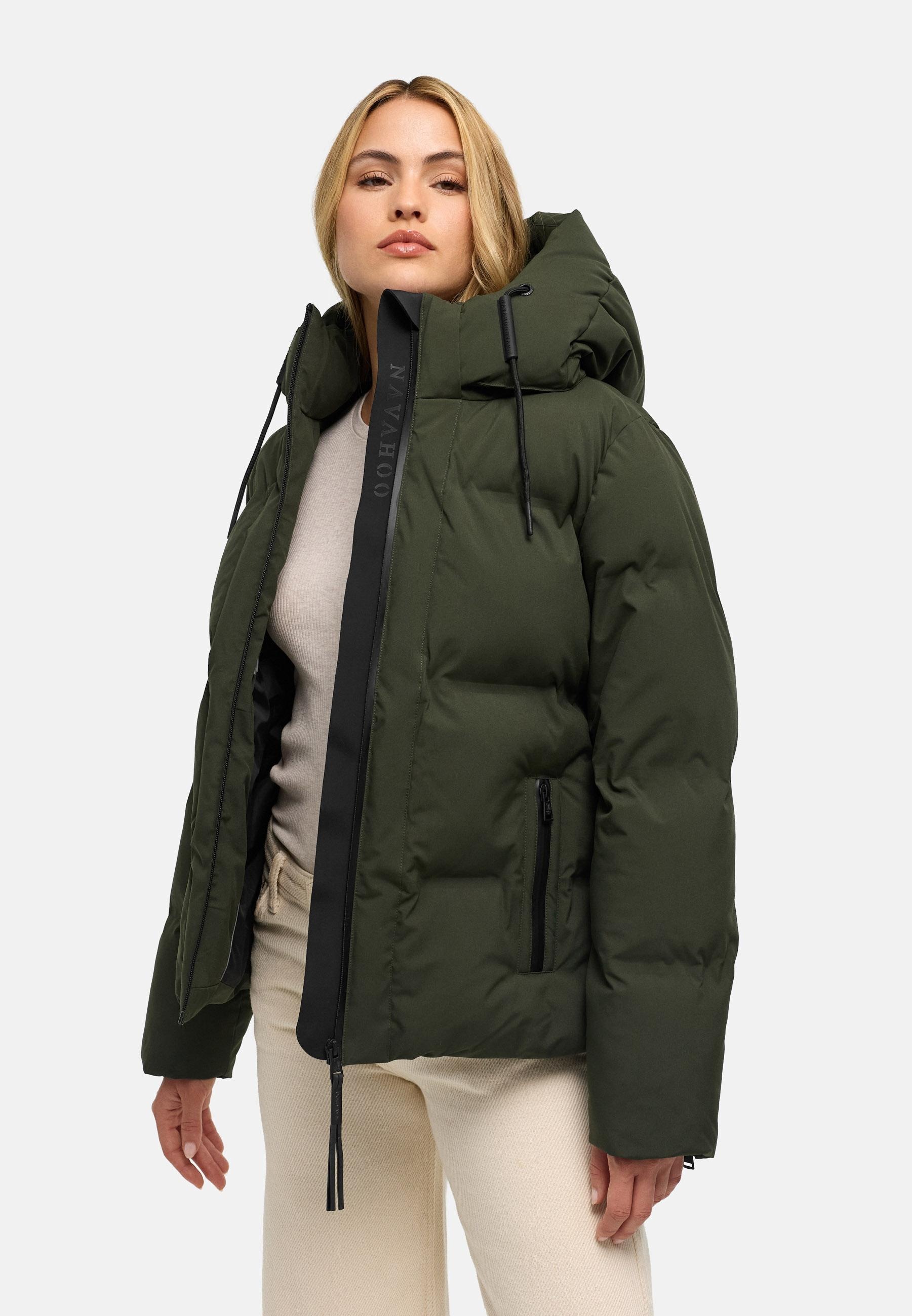 Navahoo Outdoorjacke »Wolkentanz XIV« mit Kapuze Kurze Damen Steppjacke mit abnehmbarer Kapuze