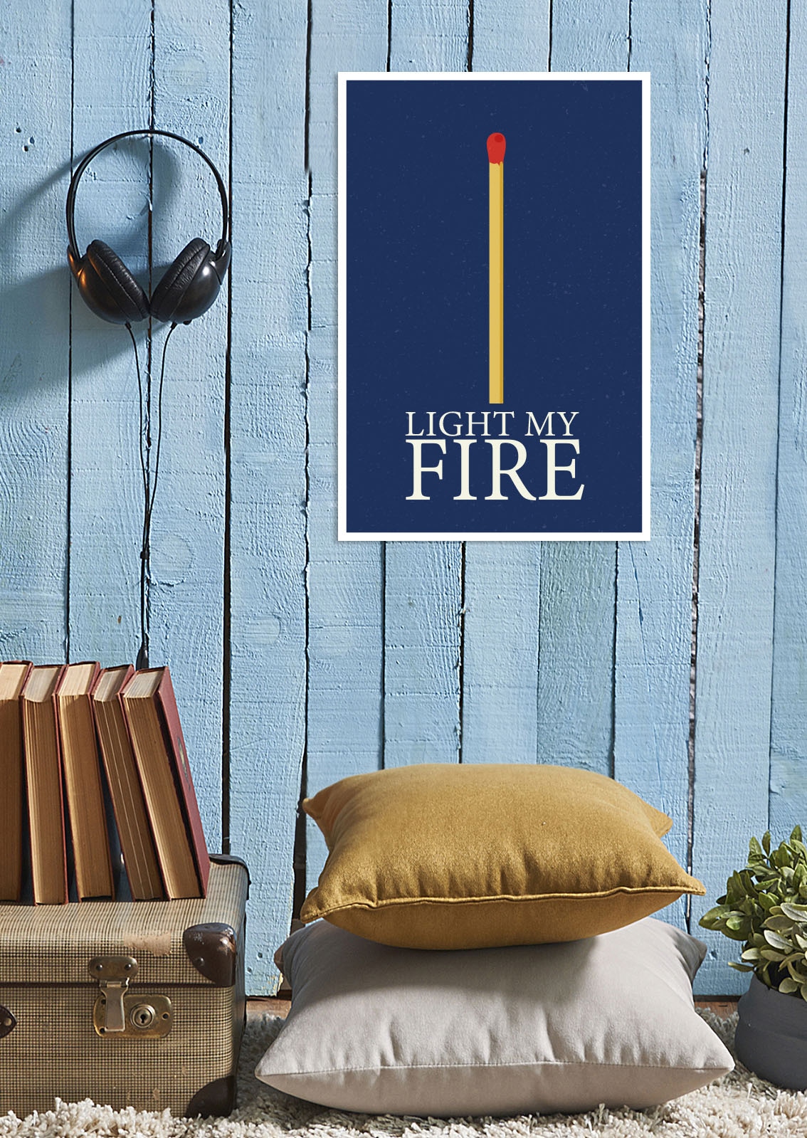 queence Metallbild »Fire« Sprüche 1 Stk. tlg.