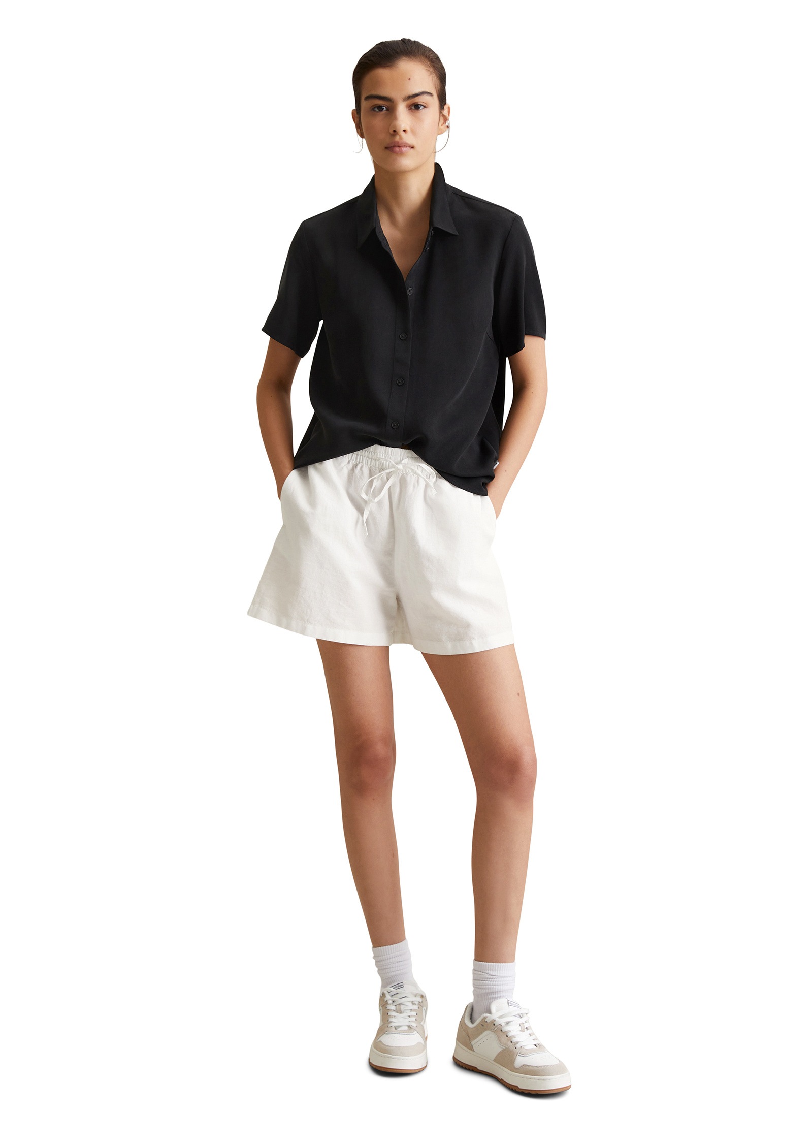 Marc O'Polo DENIM Kurzarmbluse »aus TENCEL™ Lyocell«