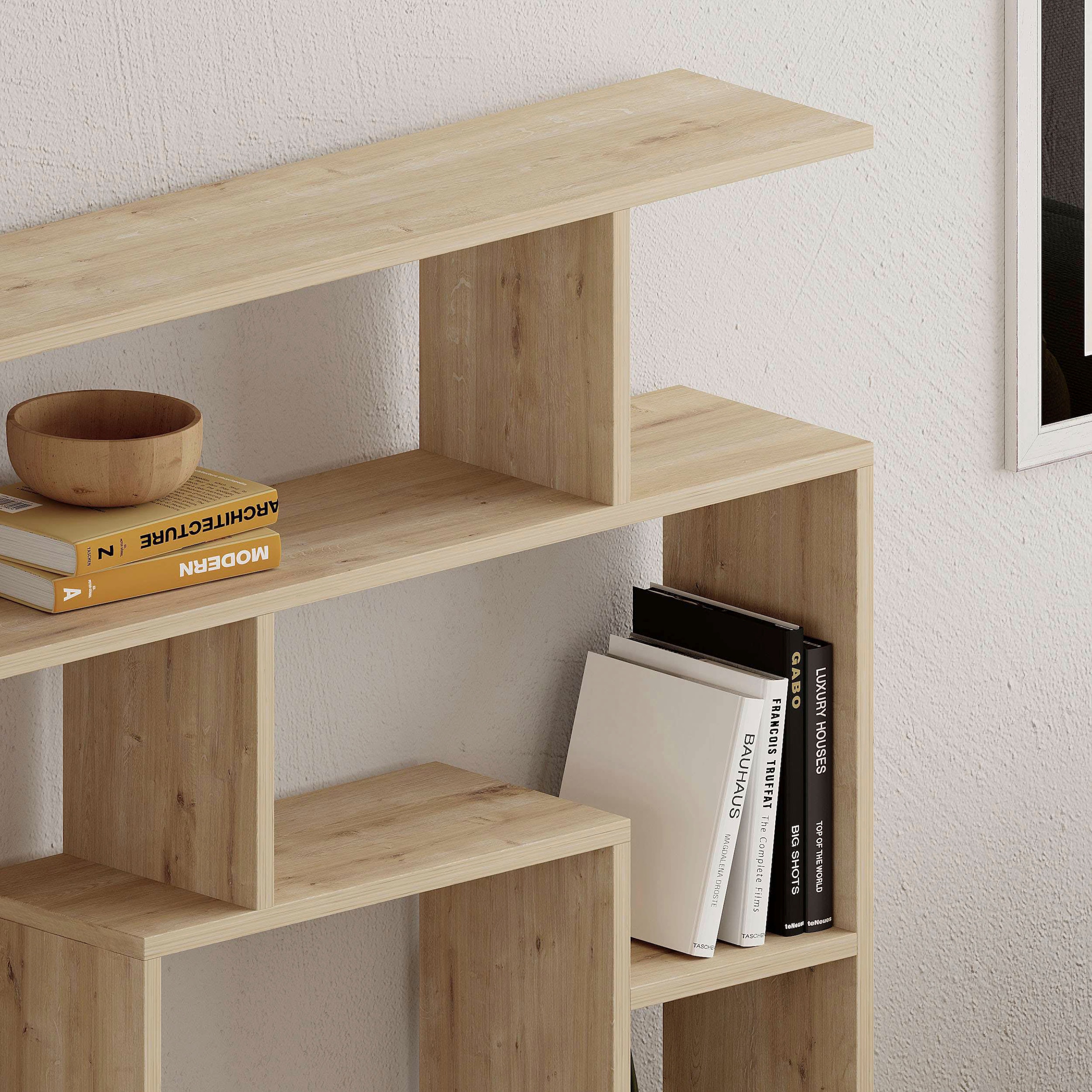Decortie Bücherregal »Labirent Bücherregal«, (Packung), Leichte Montage, Lagerung, Platzsparend