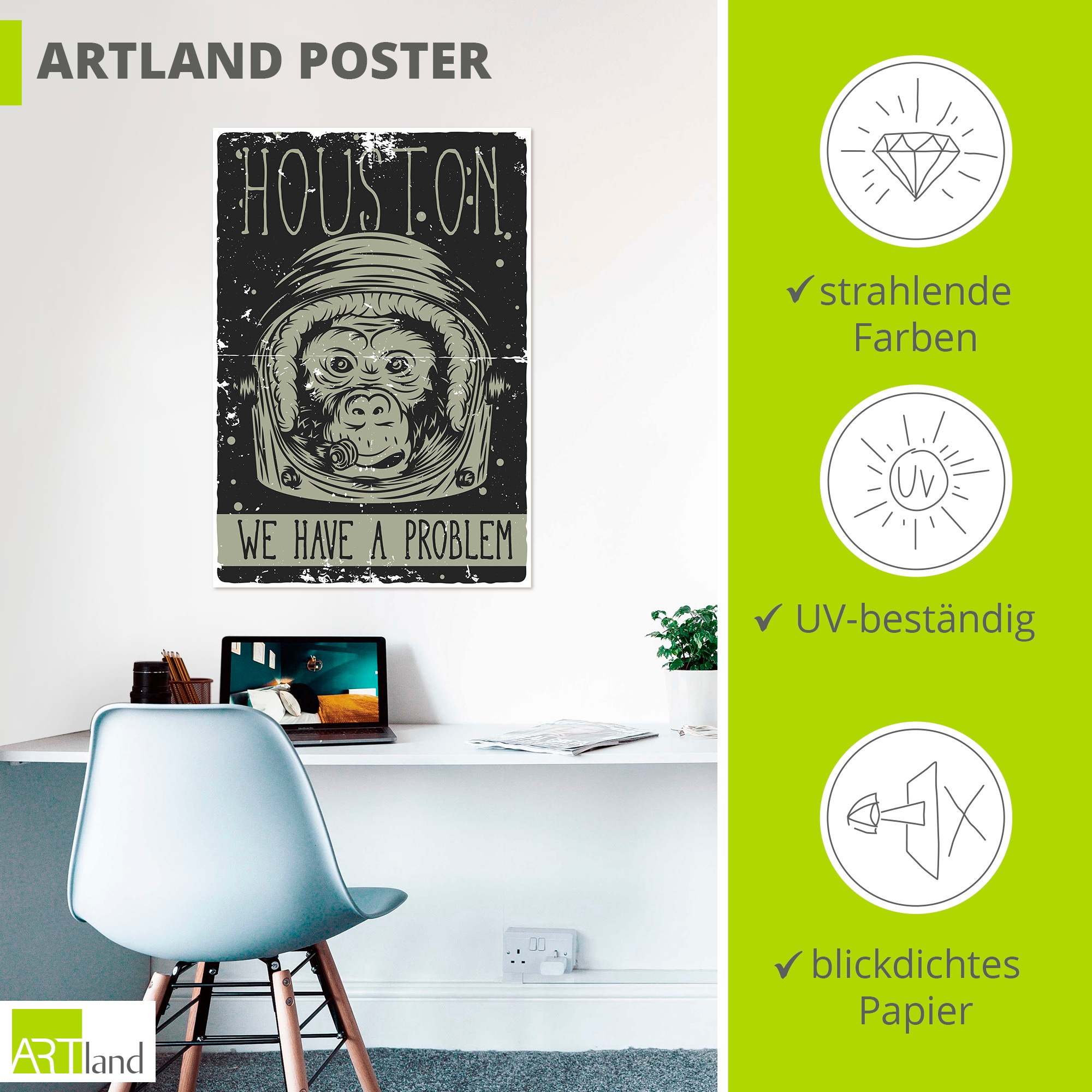 Artland Wandbild »Houston« 1 Stk. tlg. als Alubild, Leinwandbild, Poster, Wandaufkleber in verschied. Größen