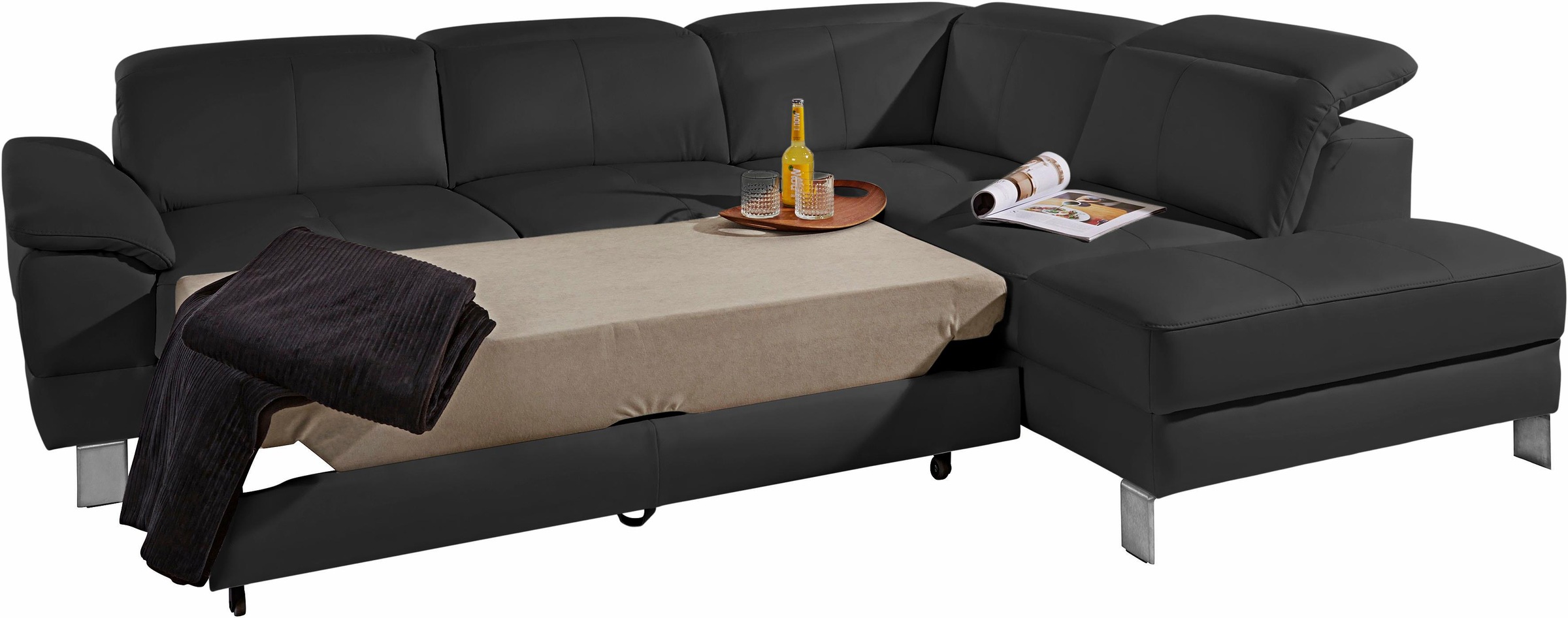 exxpo - sofa fashion Ecksofa "Mantua, bequem, inkl. Kopfteilfunktion, Breit günstig online kaufen