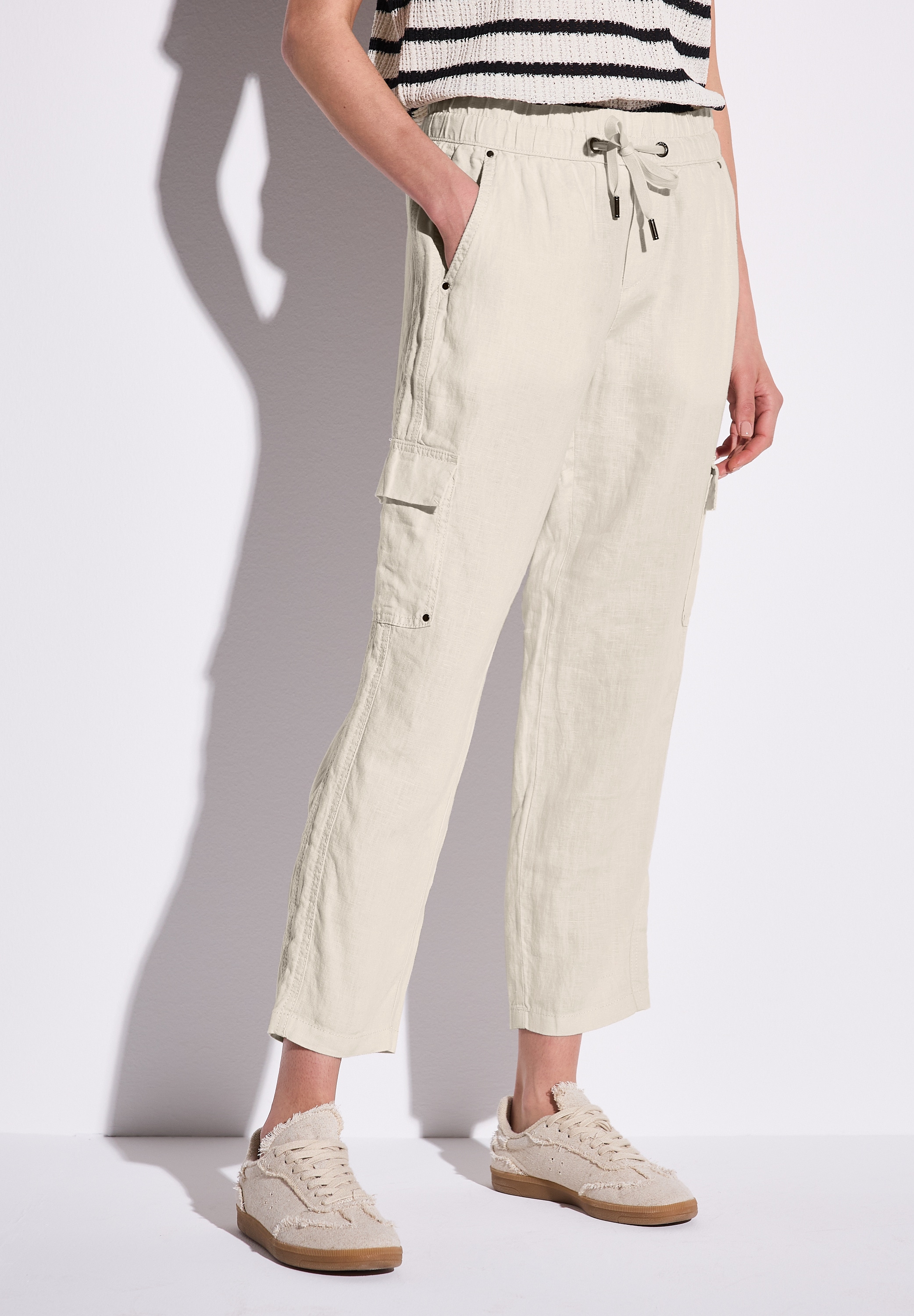 STREET ONE Leinenhose »Style BONNY«, im Cargo-Look