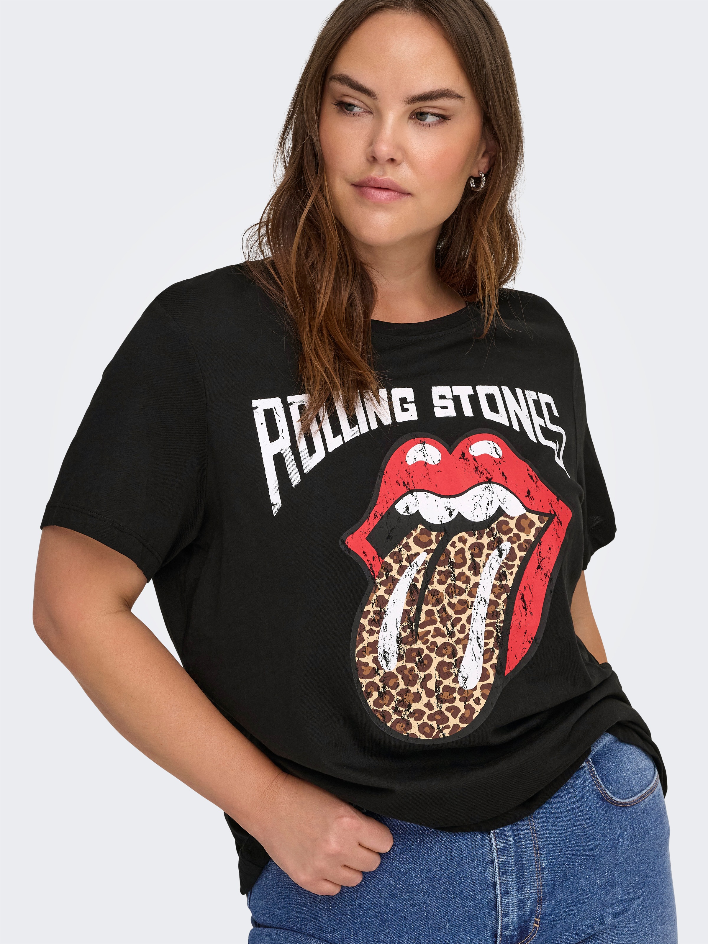 ONLY CARMAKOMA Kurzarmshirt "CARROLL LIFE SS O-NECK REG TEE LC JRS" günstig online kaufen