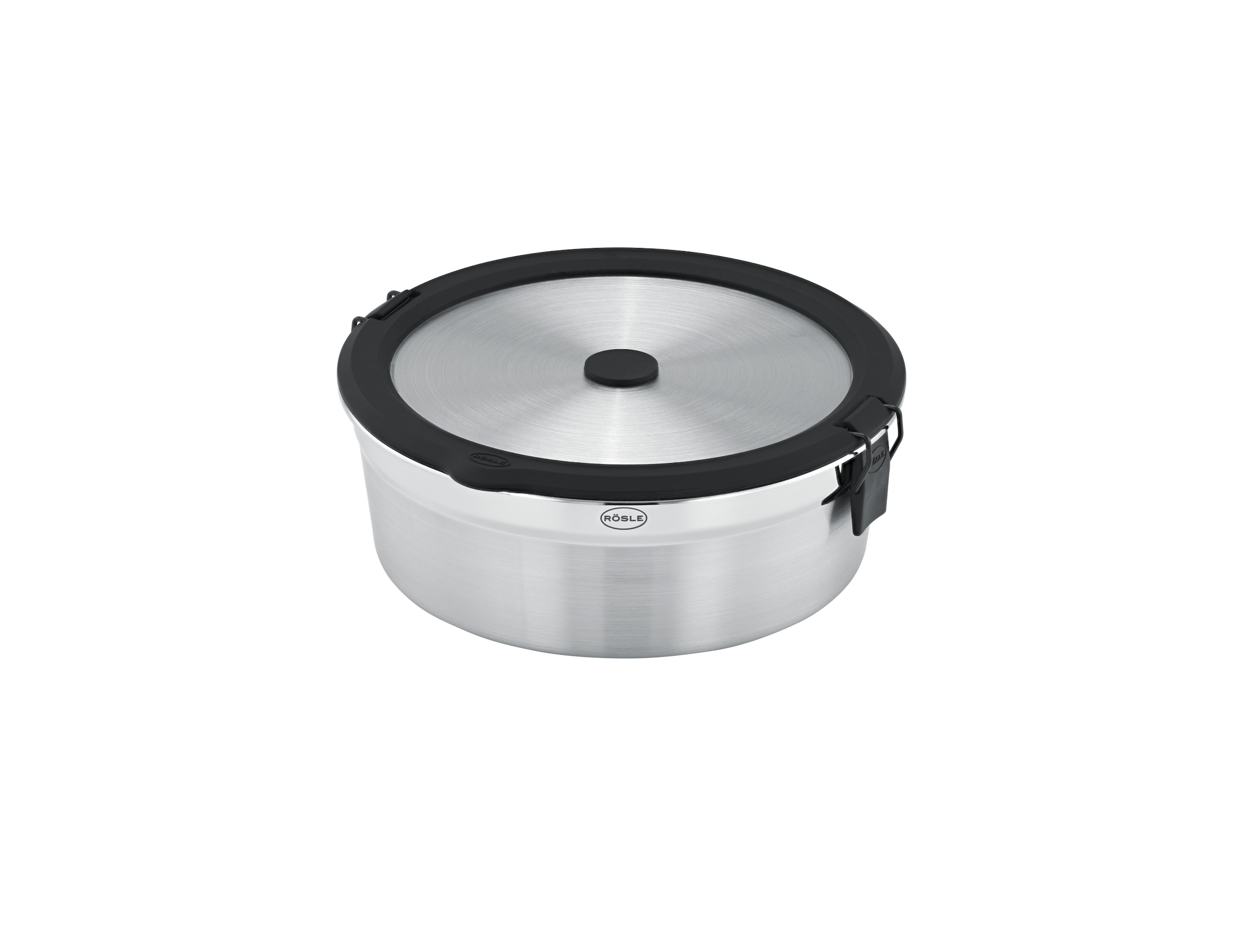 RÖSLE Deckel »Edelstahldeckel FLEXX 2GO 0,8 L rund mit Clips« Deckel für 0,8 L Dose FLEXX 2GO