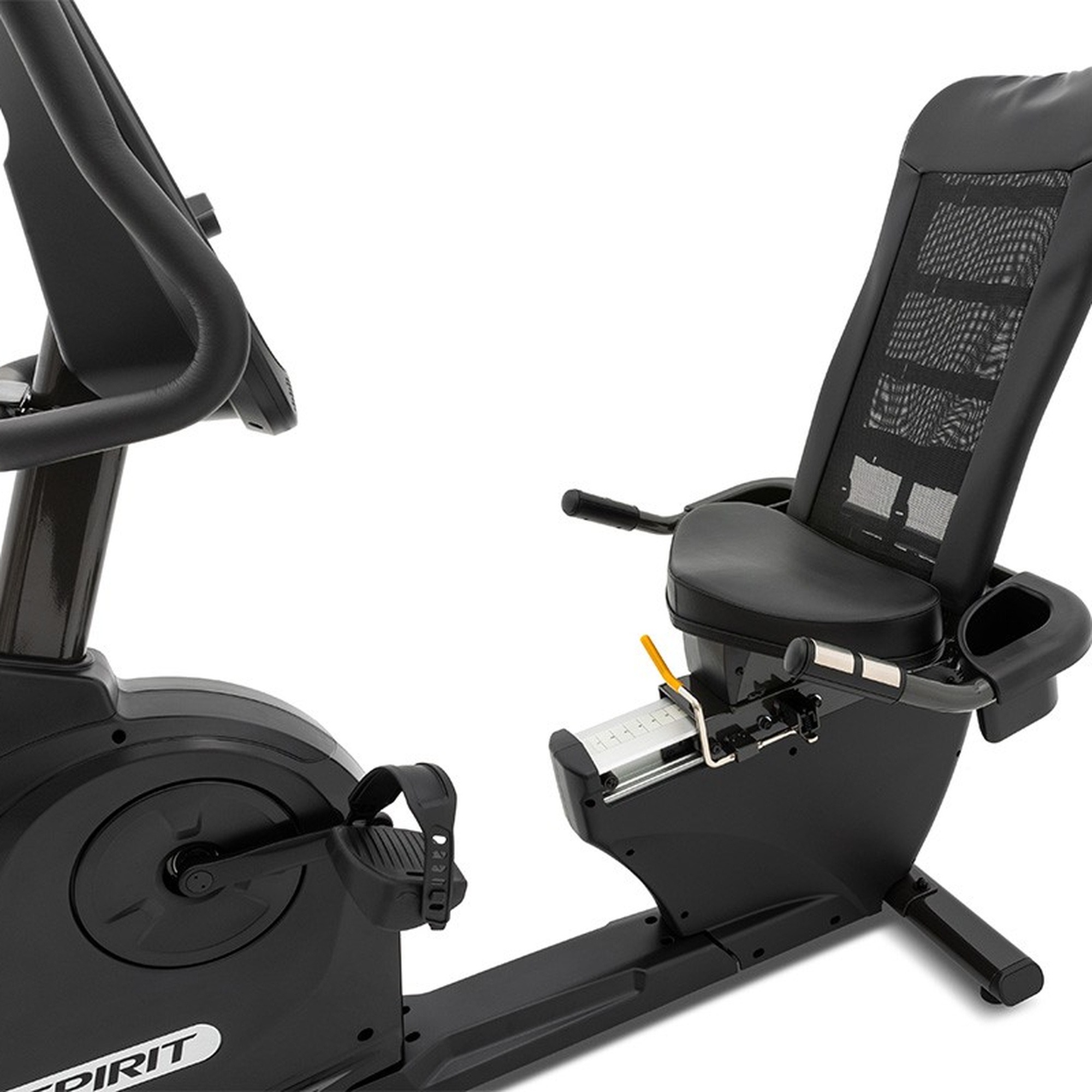 Spirit Fitness Liege-Ergometer »Spirit Fitness Liegeergometer XBR25 Black« 20 Widerstandsstufen, Mesh-Sitz, Handpulssensoren
