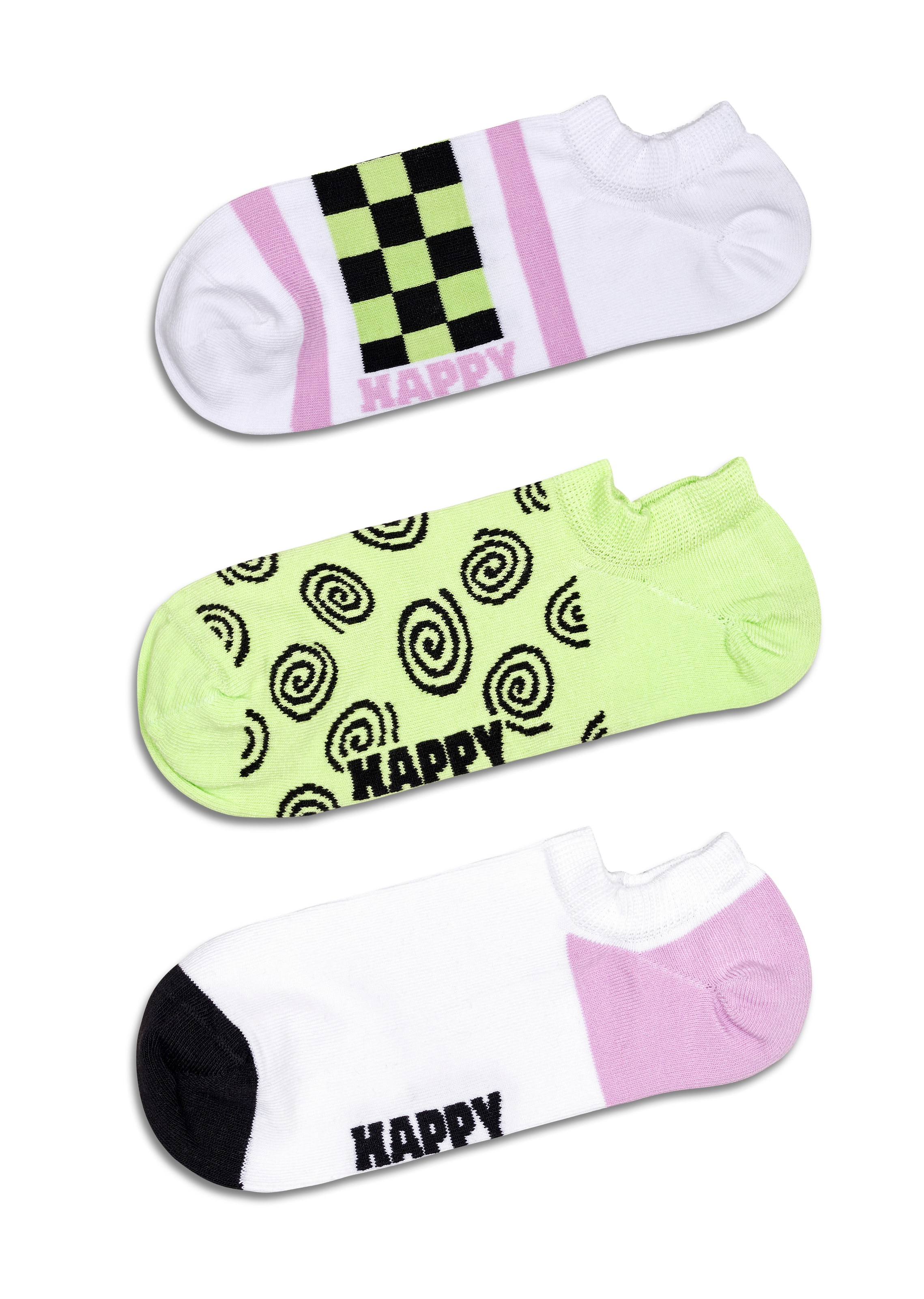 Happy Socks Sneakersocken, (3er Pack), mit verspielten Motiven günstig online kaufen