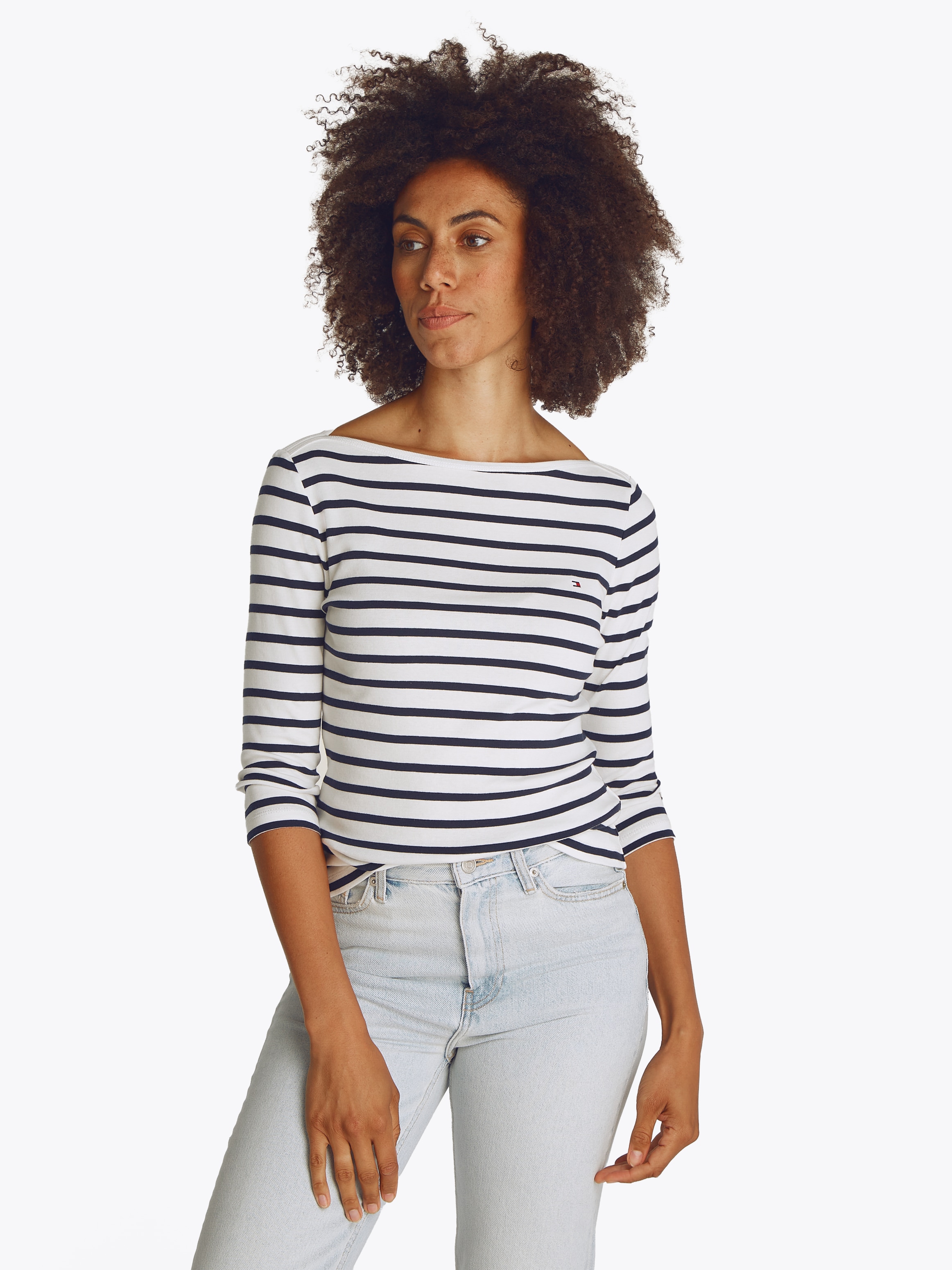Tommy Hilfiger 3/4-Arm-Shirt "NEW CODY SLIM BOAT-NK 3/4SLV mit U-Boot und S günstig online kaufen