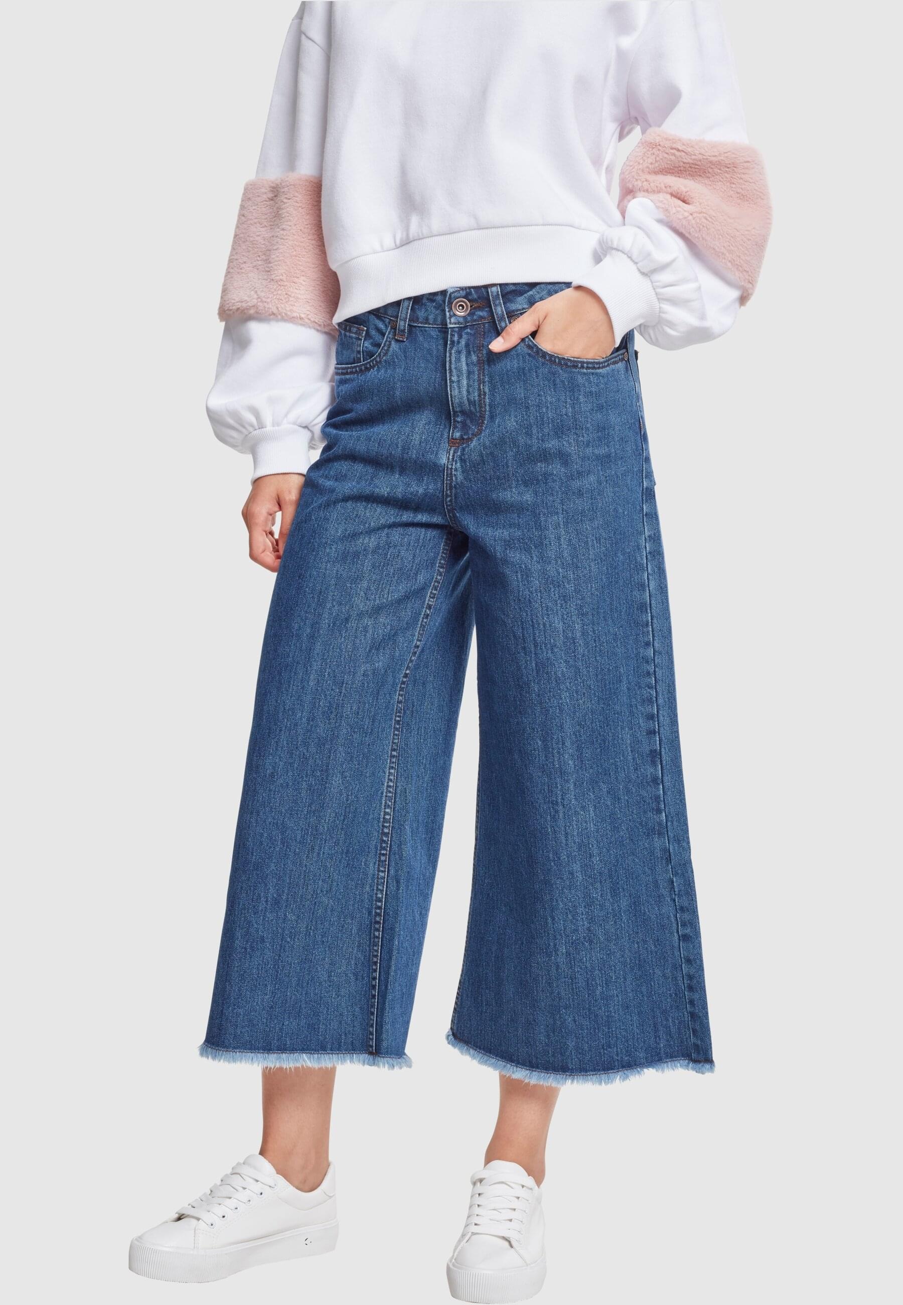 URBAN CLASSICS Bequeme Jeans »Urban Classics Damen Ladies Denim Culotte«, (1 tlg.)