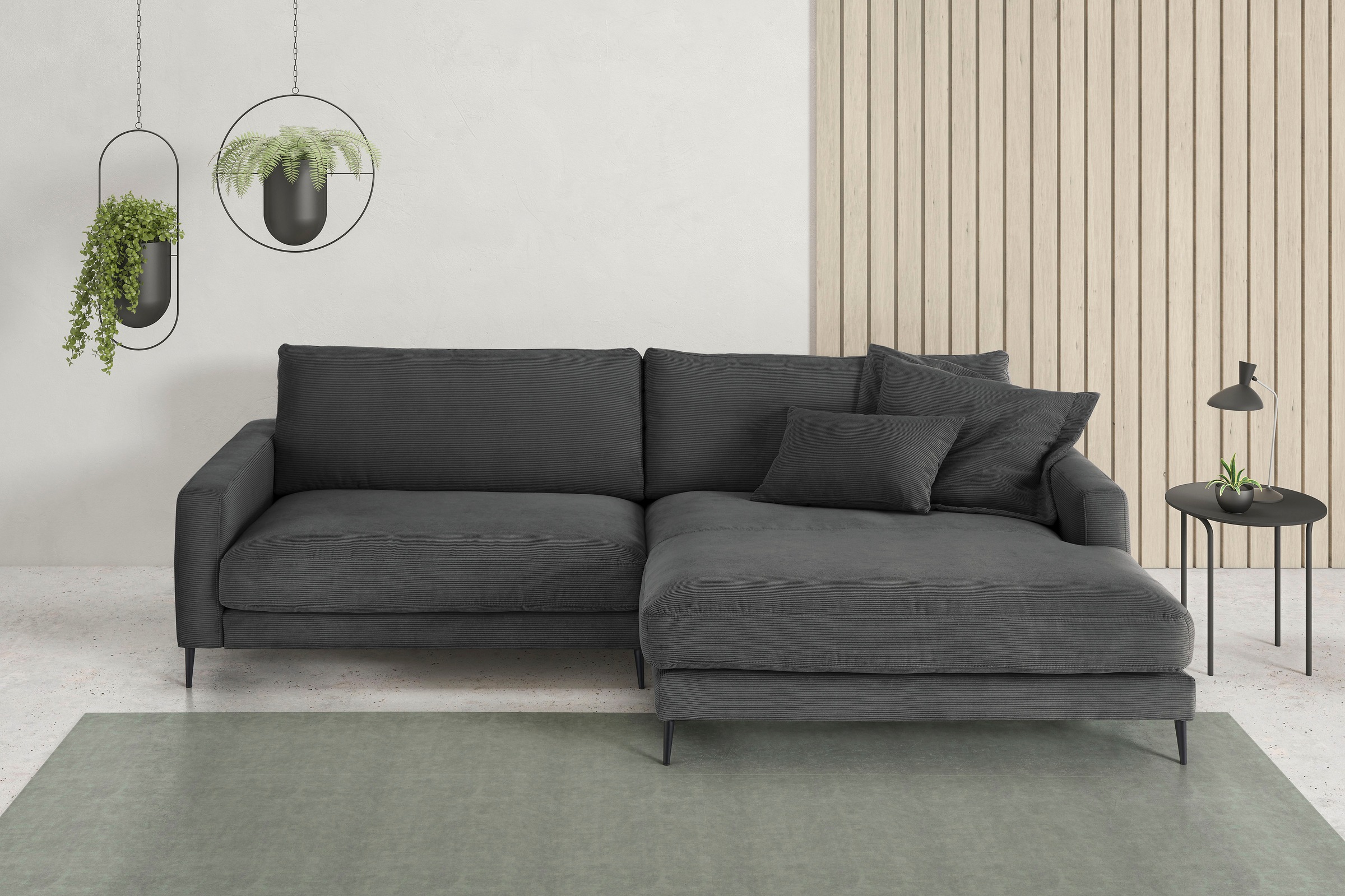 Home affaire Ecksofa "Downtown, B/T/H: 272/190/84 cm L-Form" weicher Sitzko günstig online kaufen