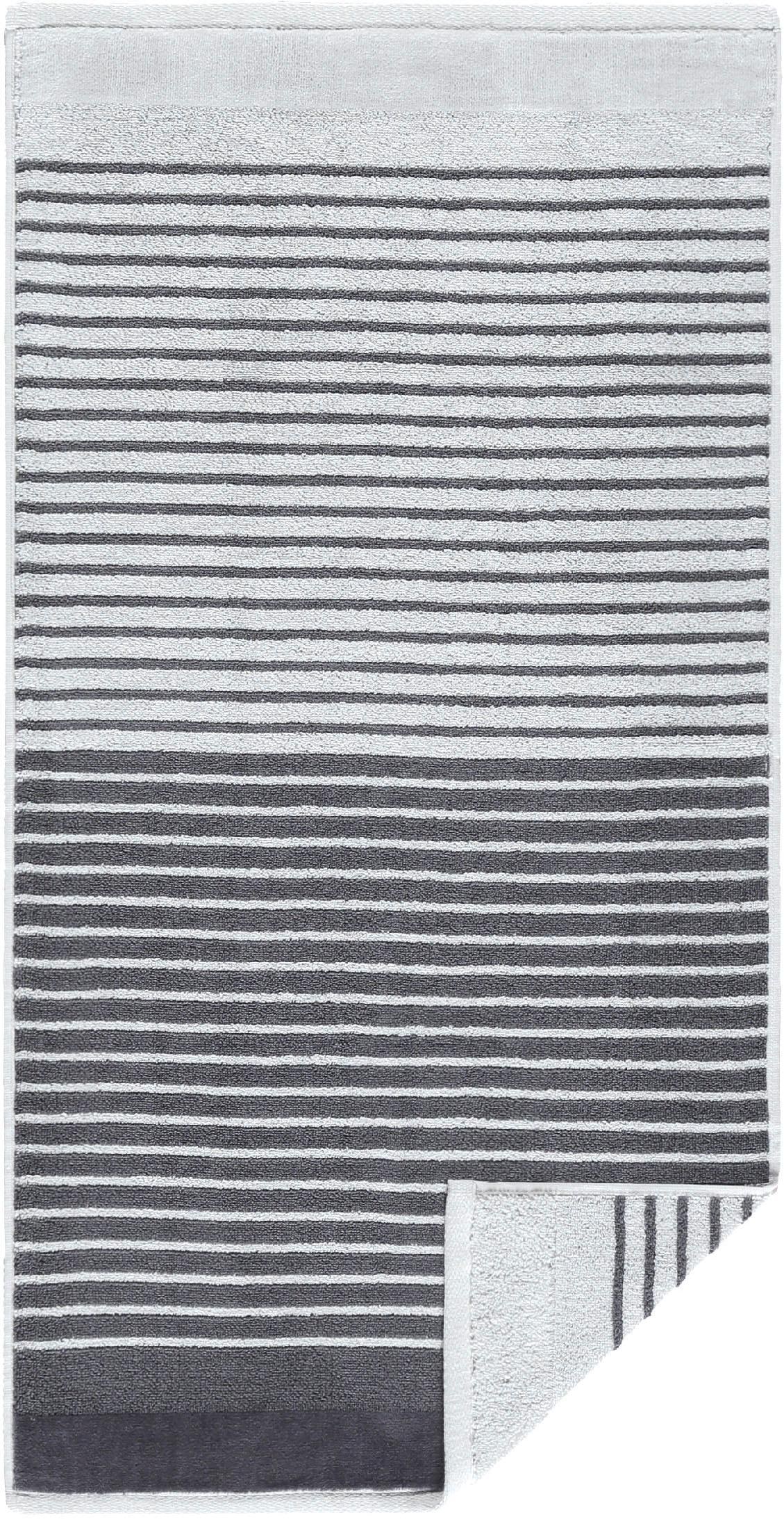 Egeria Handtücher »Maris«, (2 St., 2er Set Handtücher 50 x 100 cm), Double Face mit Streifen, reine Baumwolle