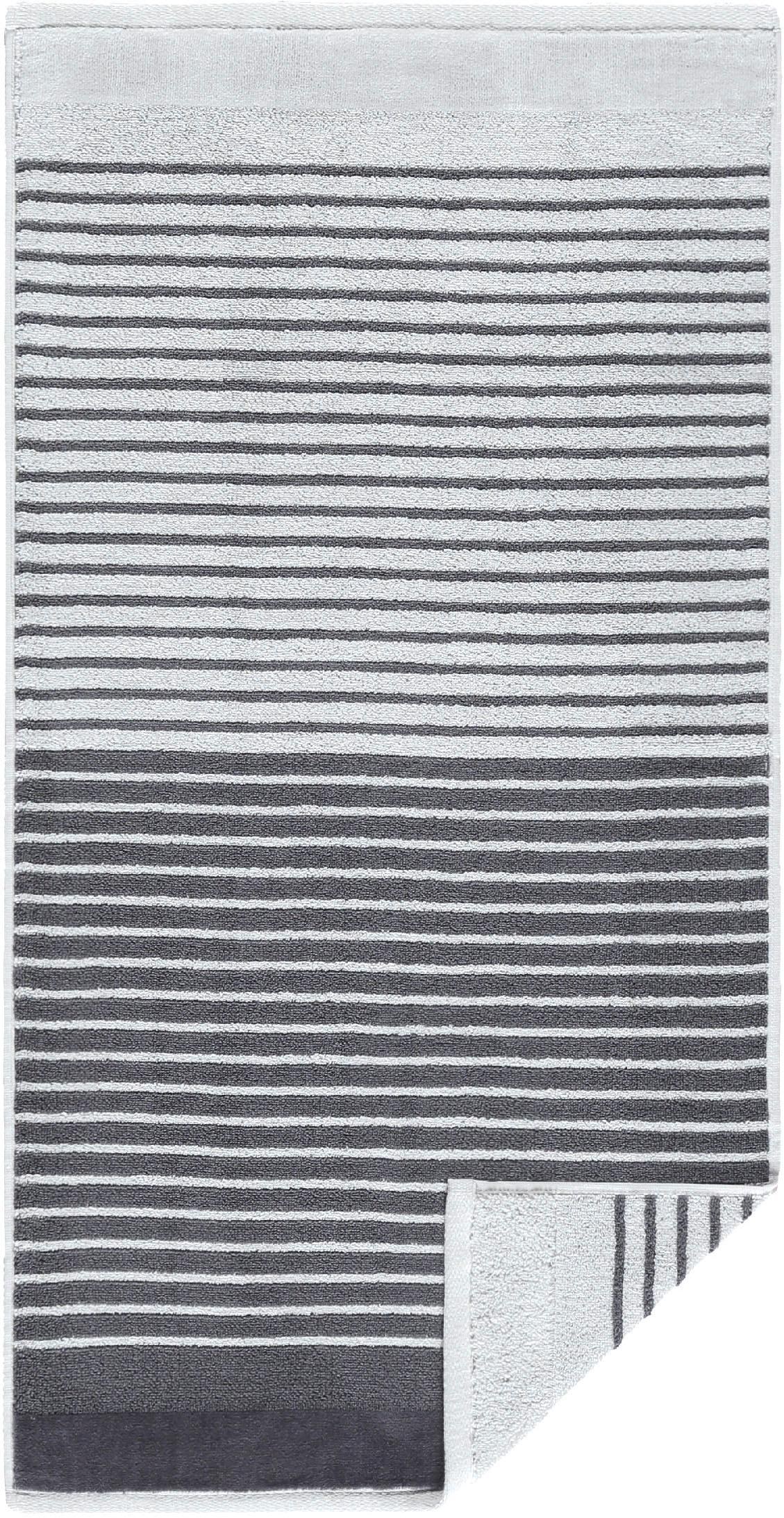 Egeria Handtücher "Maris", (2 St., 2er Set Handtücher 50 x 100 cm), Double Face mit Streifen, reine Baumwolle