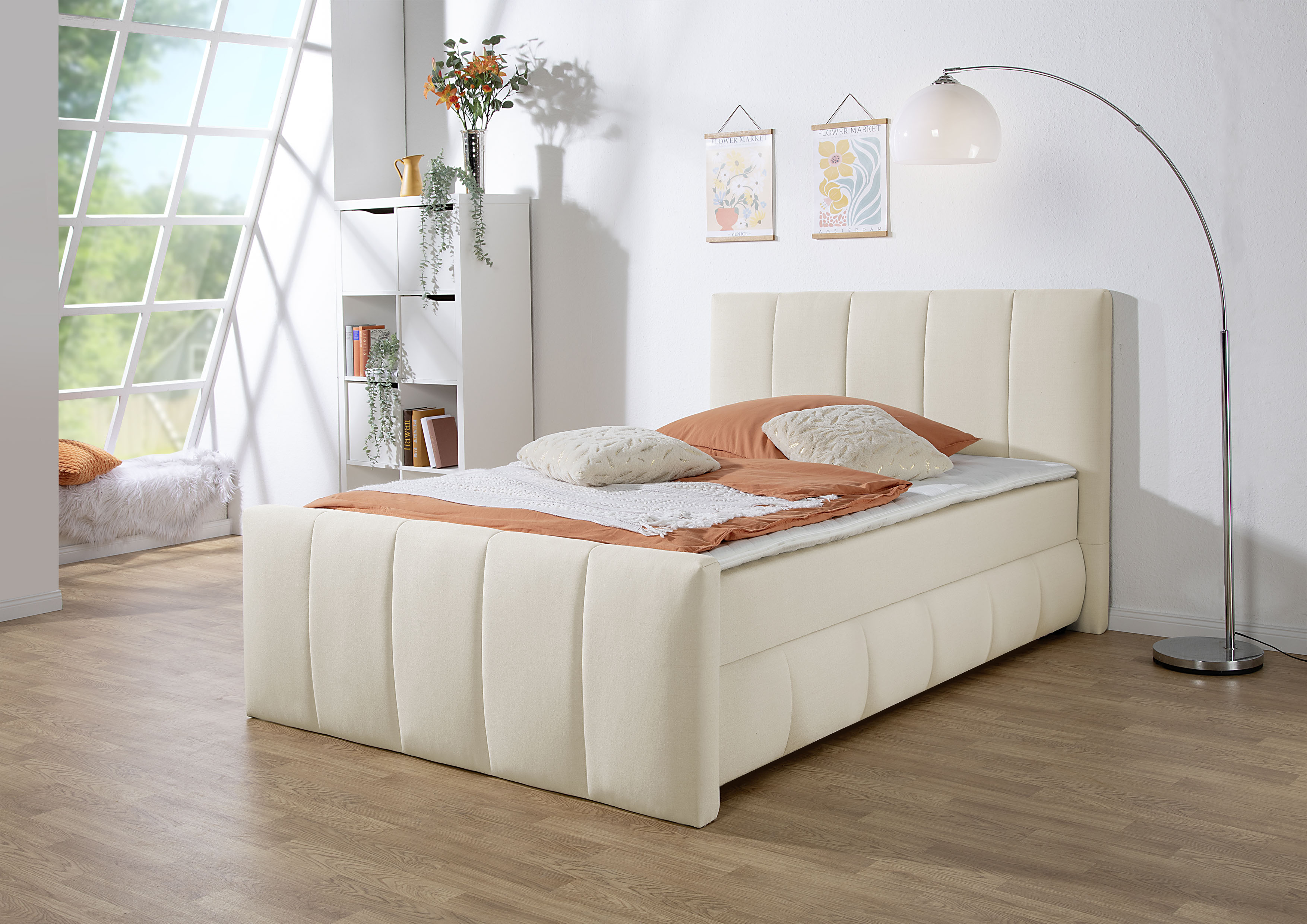 Home affaire Boxbett "Hanelore inkl. Bettkasten und Topper" Boxbett mit Bettkasten und Fußteil, inkl. Topper