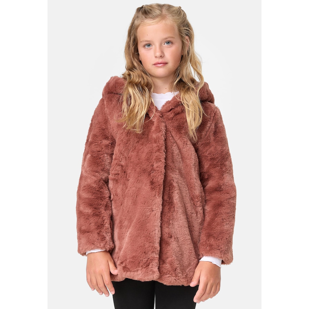 URBAN CLASSICS Winterjacke »Urban Classics Damen Girls Hooded Teddy Coat«, (1 St.), mit Kapuze