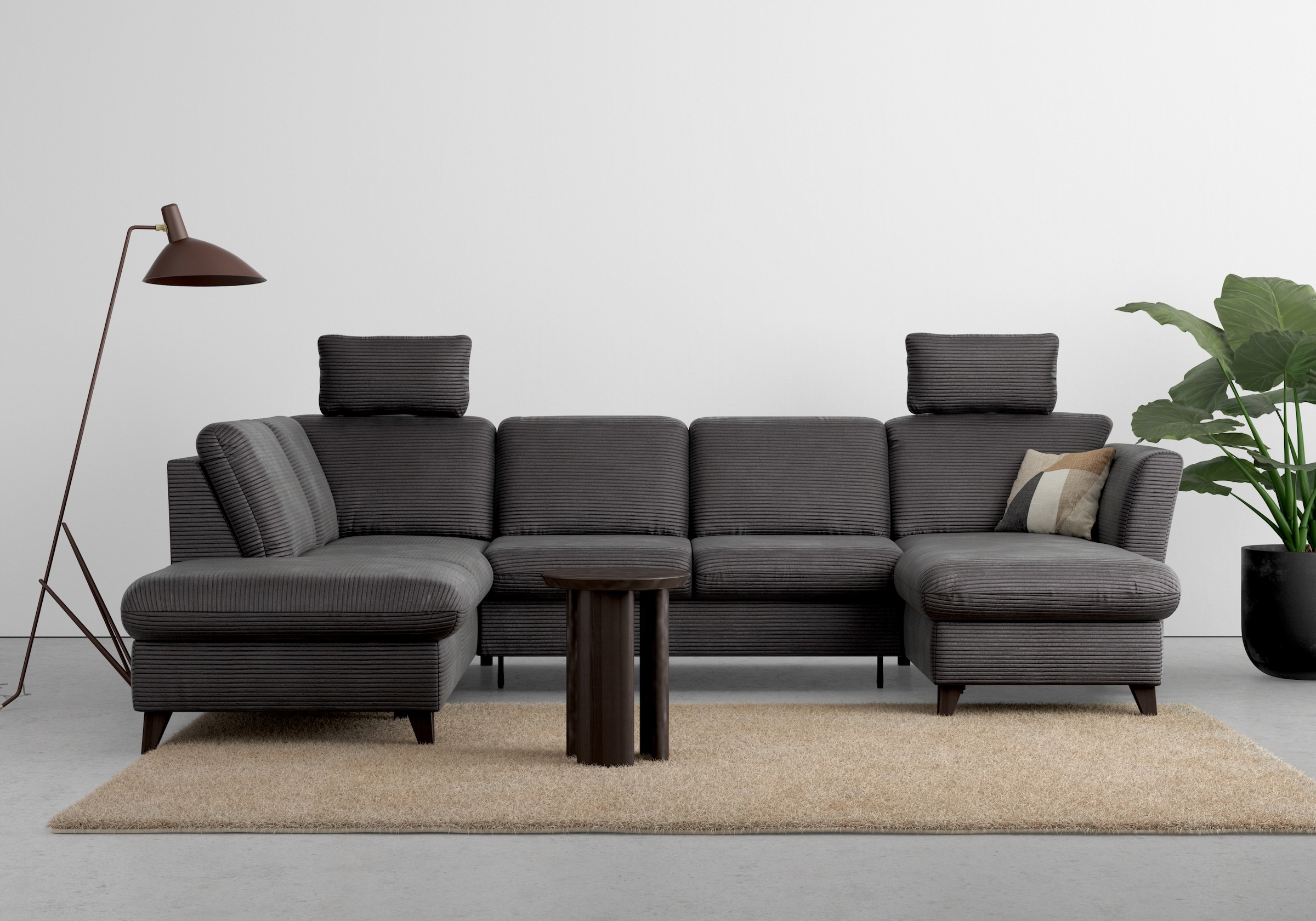 Home affaire Wohnlandschaft "Trelleborg U-Form" wahlweise mit Bettfunktion günstig online kaufen