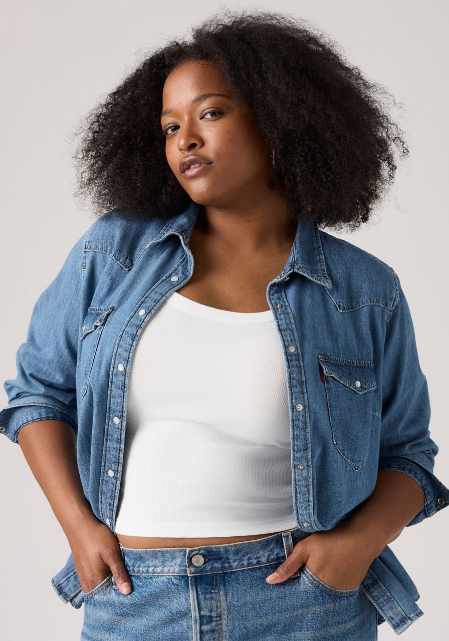 Levis Plus Jeansbluse "PL ULTIMATE WESTERN T3" mit Taschen günstig online kaufen