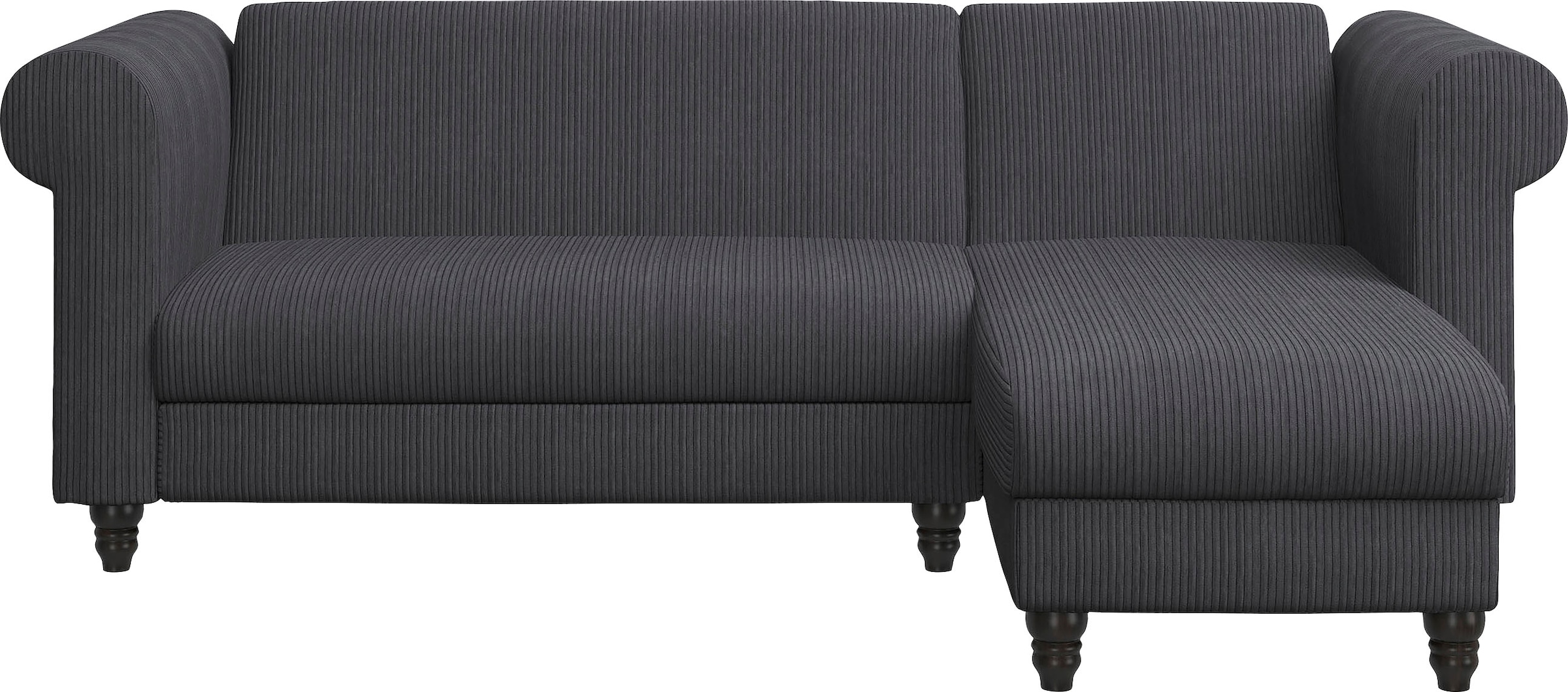 Dorel Home Ecksofa »Felix II, L-Form, Schlafsofa 241cm (Liegefl. 108/195 cm),«, verstellb. Rückenlehne, Recamiere wechselbar, Cord