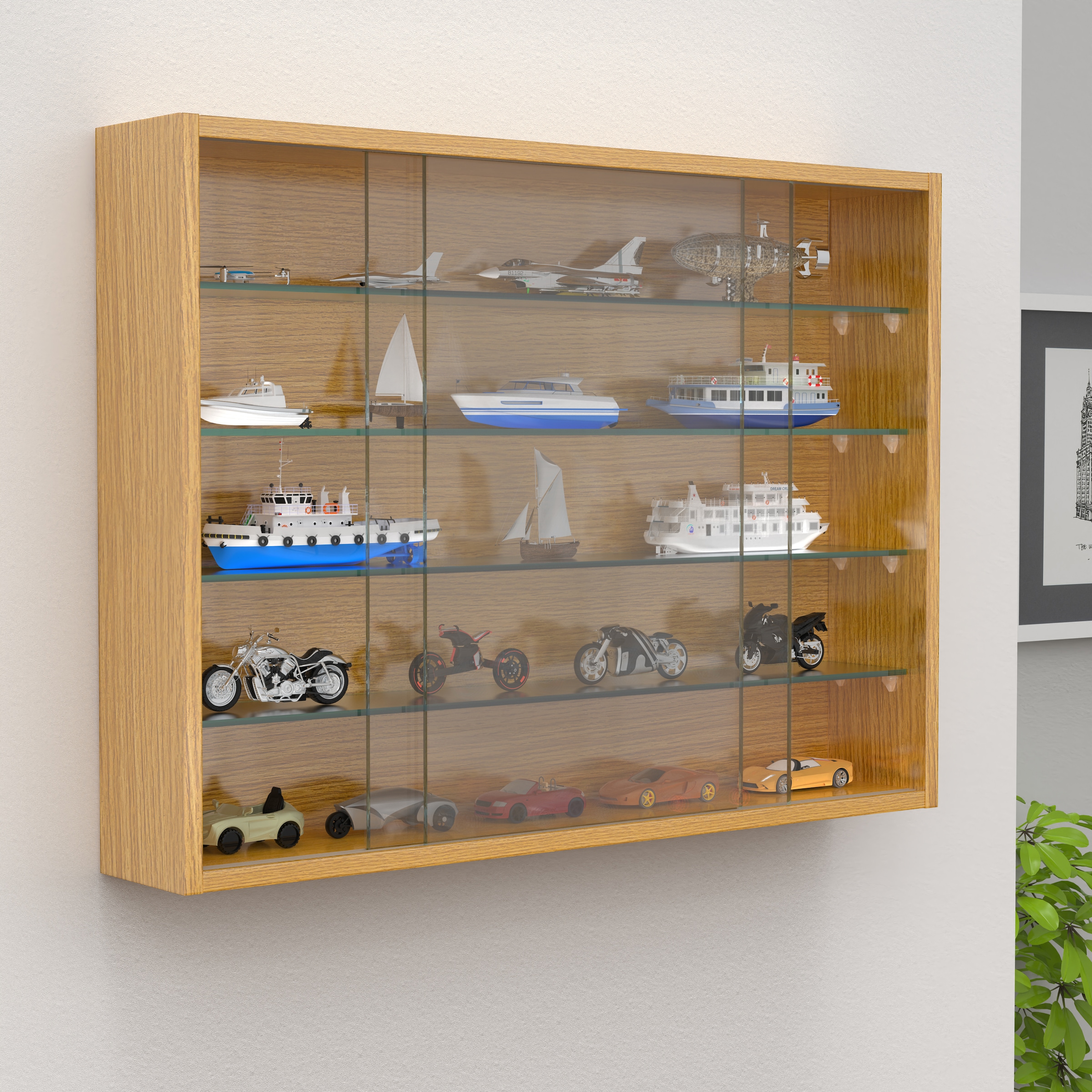 VCM Wandregal »Hängevitrine Wandvitrine Sammel Deko Drivalo L«