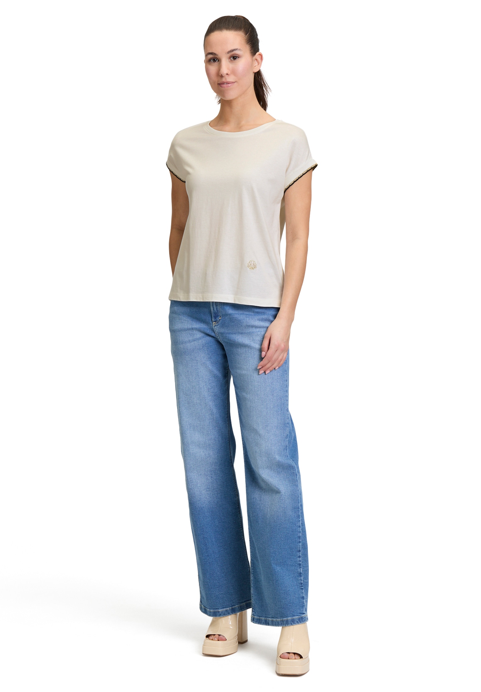 Cartoon Kurzarmshirt »Cartoon Casual-Shirt mit Rundhalsausschnitt«, (1 tlg.), Rippbündchen