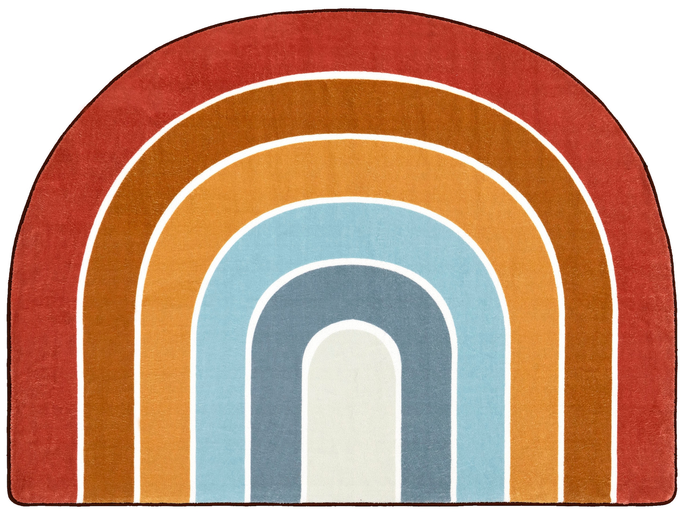 Paco Home Kinderteppich "Niloya 366", halbrund, Spielteppich, Kurzflor, Motiv Regenbogen, waschbar