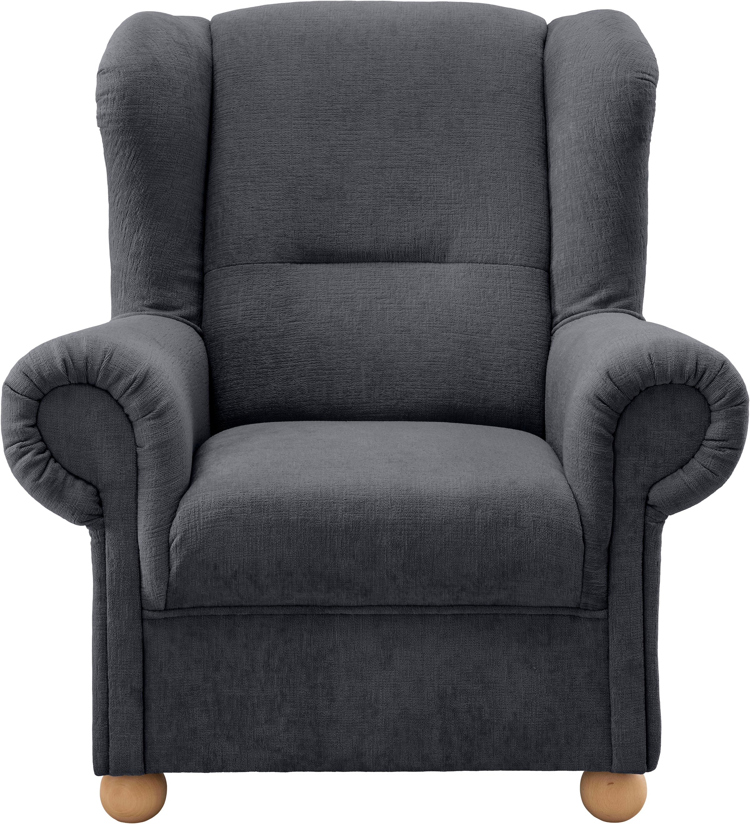 Ohrensessel HOME AFFAIRE, B:92cm H:102cm T:89cmanthrazit, 100% Polyester, Sessel, "Torello"