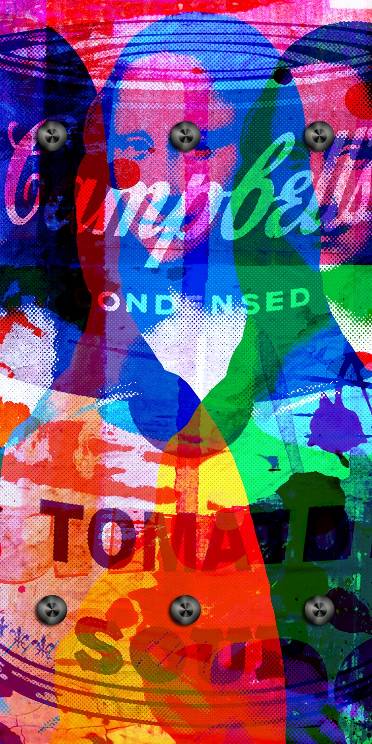 queence Wandgarderobe "Mona Lisa Abstrakt Collage" 1 Stk. tlg. Wandpaneel a günstig online kaufen