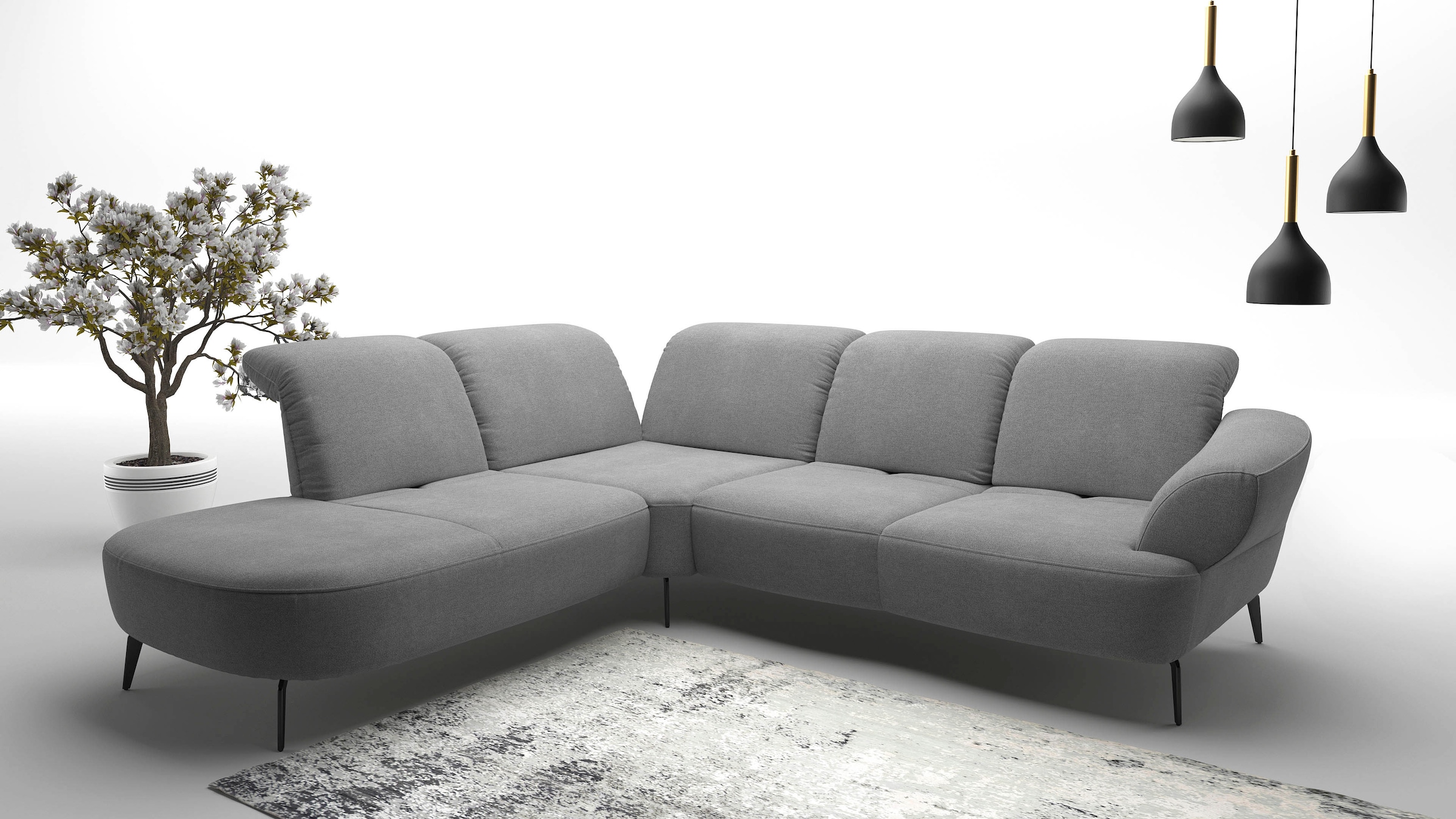 sit&more Ecksofa "Dance", inkl.System Click&Seat und Sitztiefenverstellung günstig online kaufen