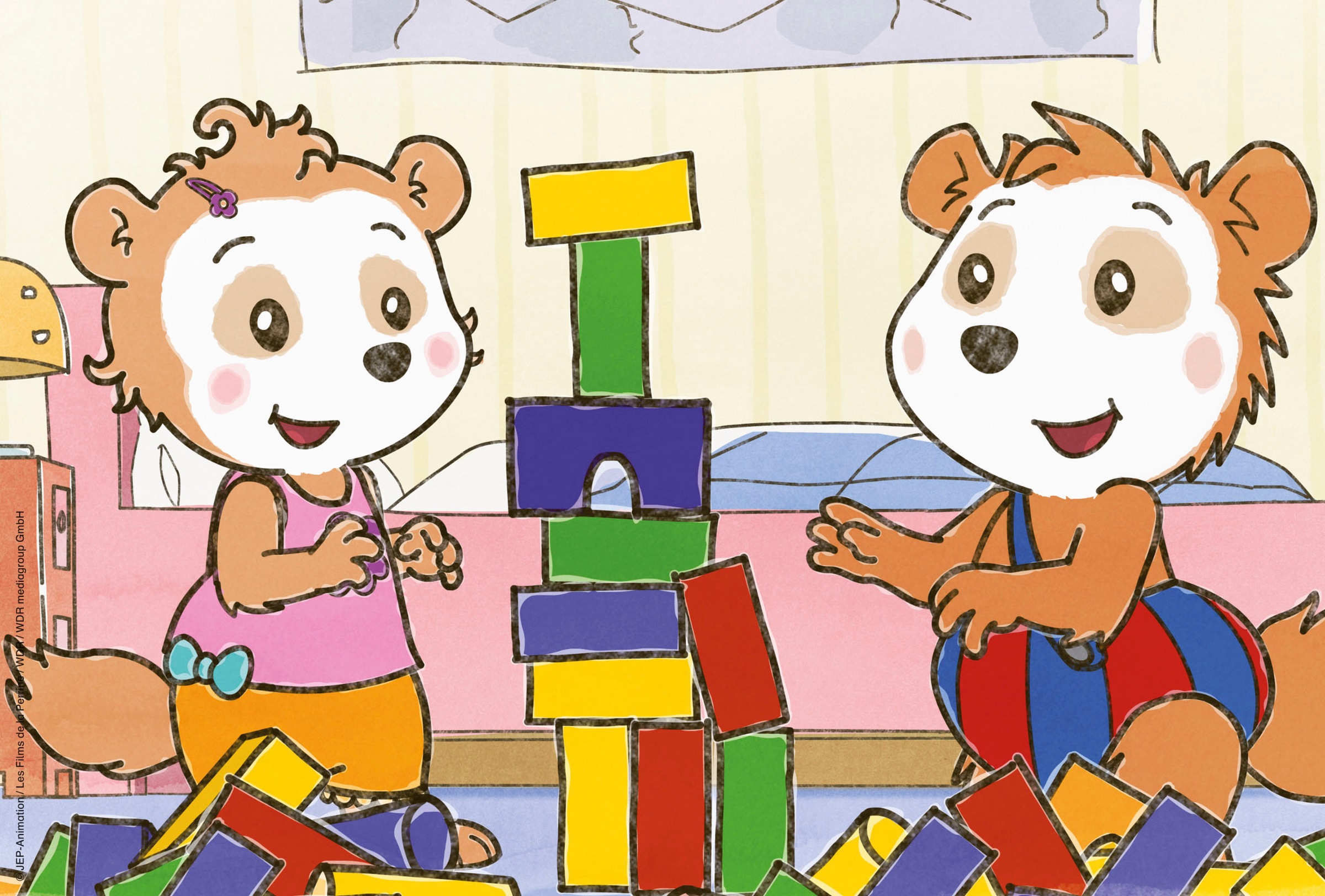 Schmidt Spiele Puzzle »Bobo Siebenschläfer, Freunde und Familie«, (72 tlg.), 3x24 Teile