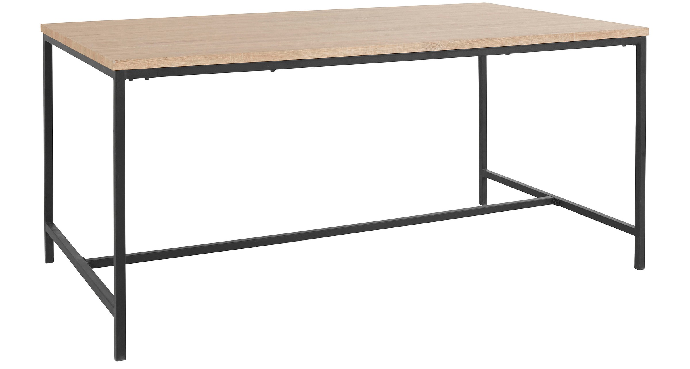 Otto Home Vadum Dining Table Oak/Black 180x90x76cm 2
