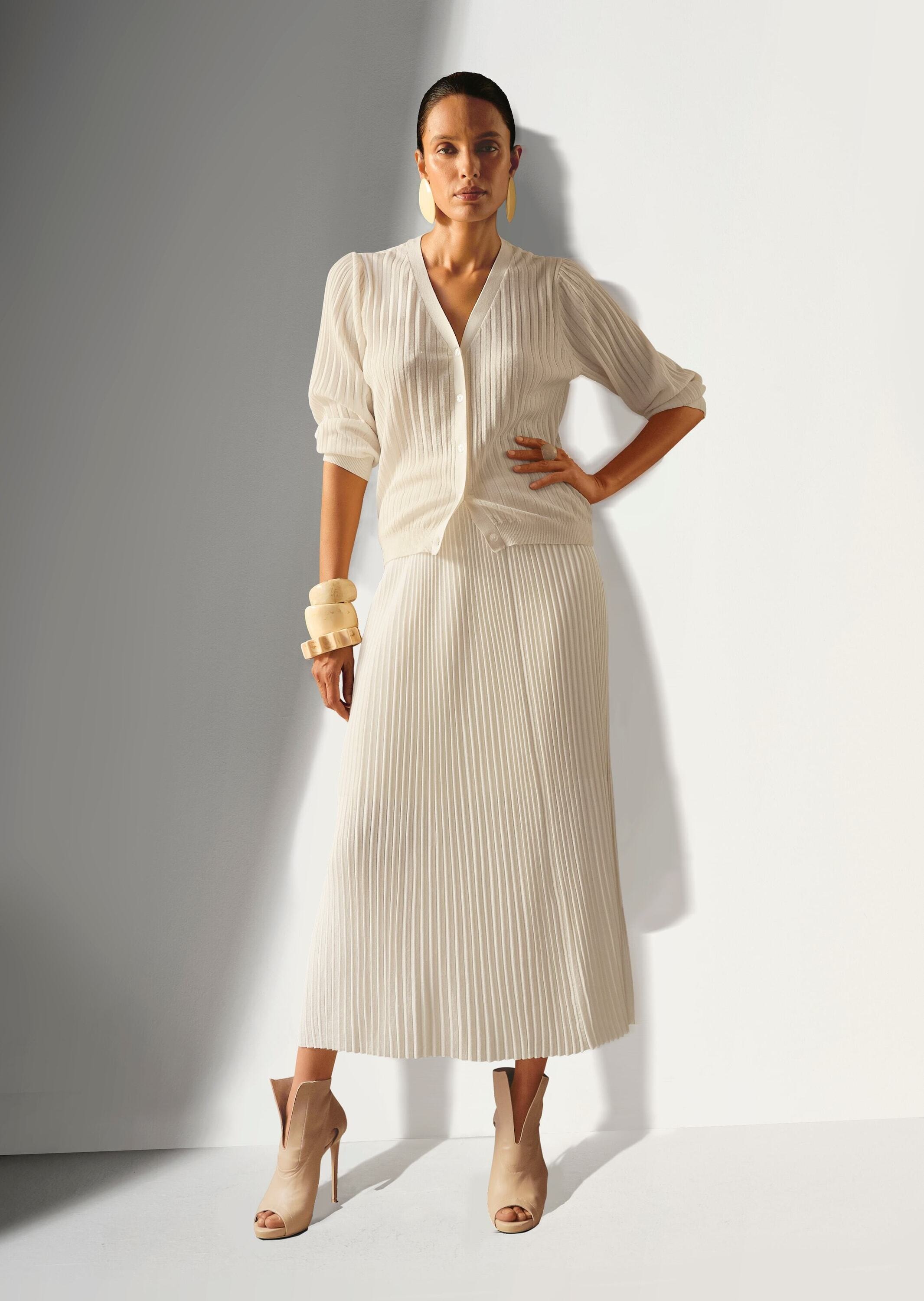 MADELEINE Strickkleid »Plissee-Rock Midi-Strickrock mit elastischem Bund, Plissee«