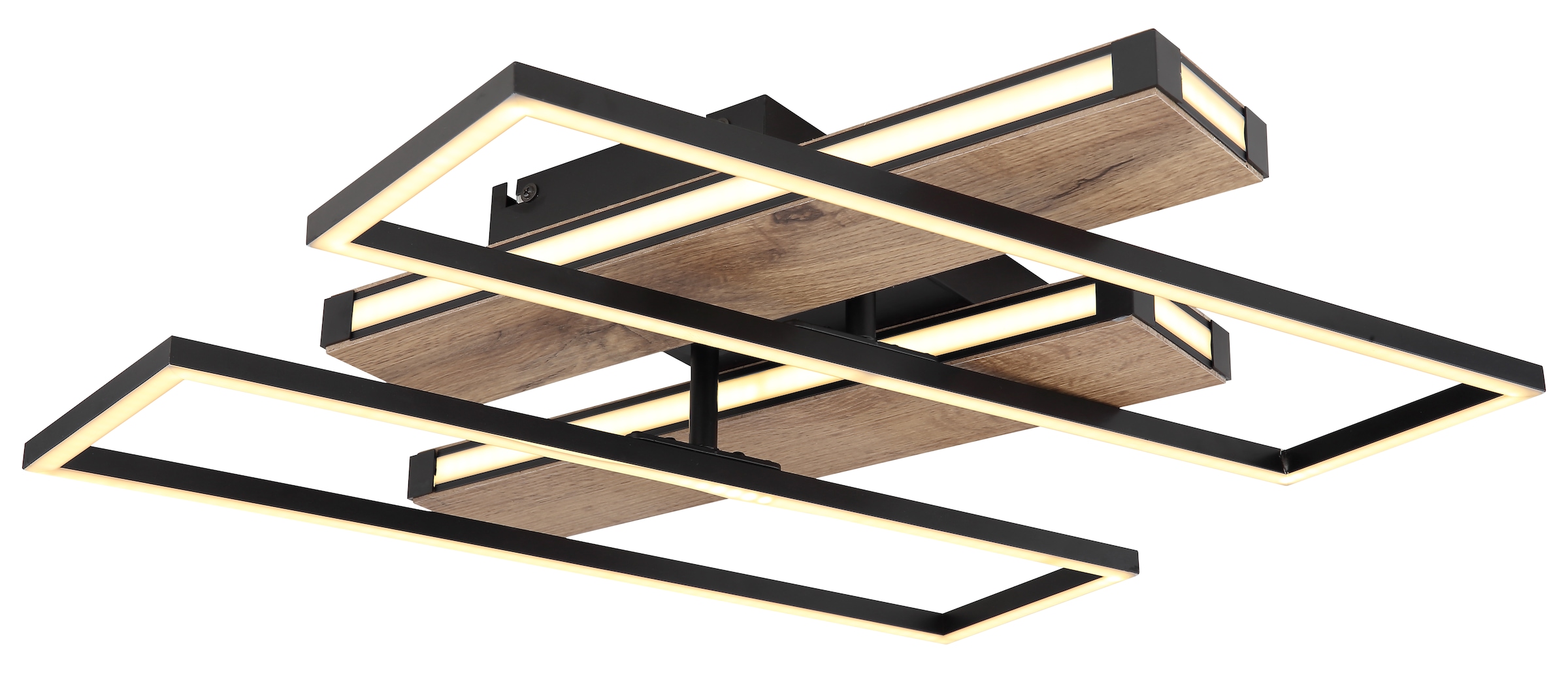 GLOBO LIGHTING LED Deckenleuchte »COLLI«, Leuchtmittel LED-Modul | LED fest integriert, Deckenlampe/Wohnzimmer/Schlafzimmer/modern/Holz