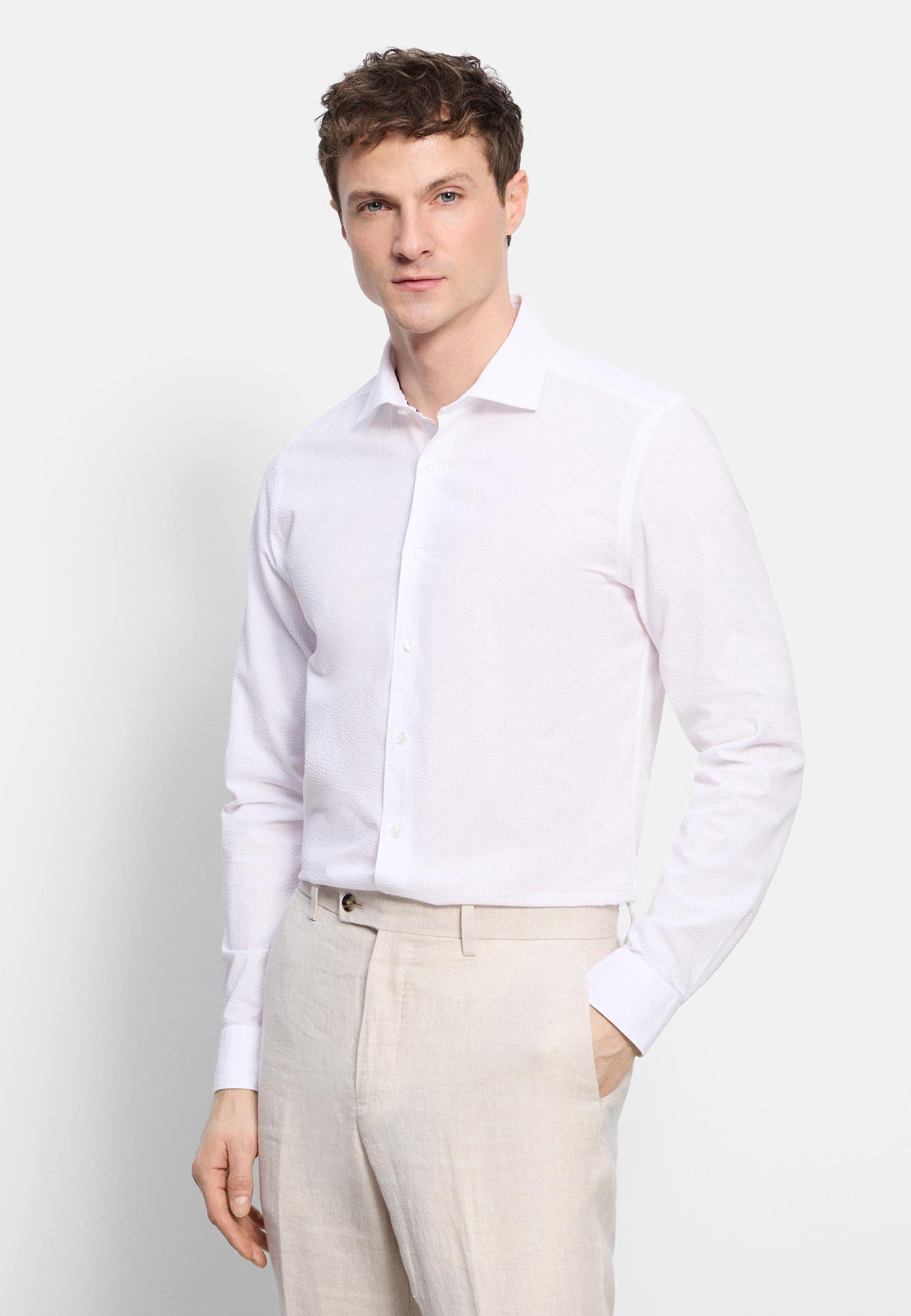 OLYMP Businesshemd "OLYMP Level Five garment washed, Body Fit, Kent"