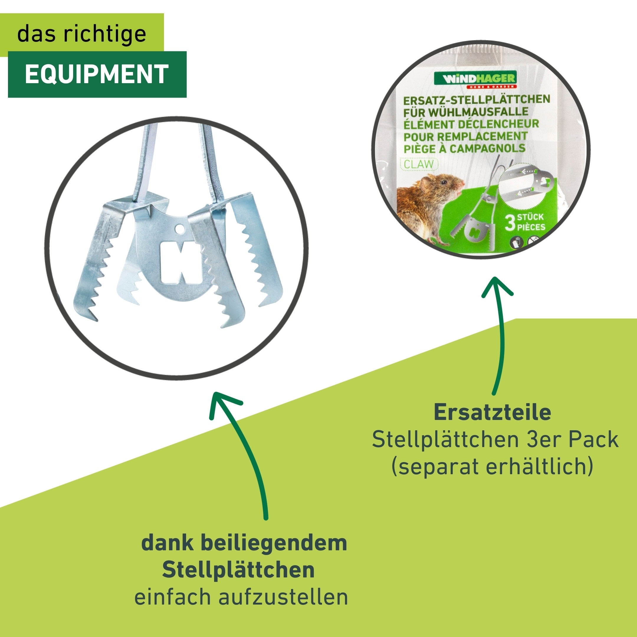 Windhager Lebendfalle »für Wühlmausgänge, Zangen-Wühlmausfalle« Schnappfalle wiederverwendbar, verzinkt, silber