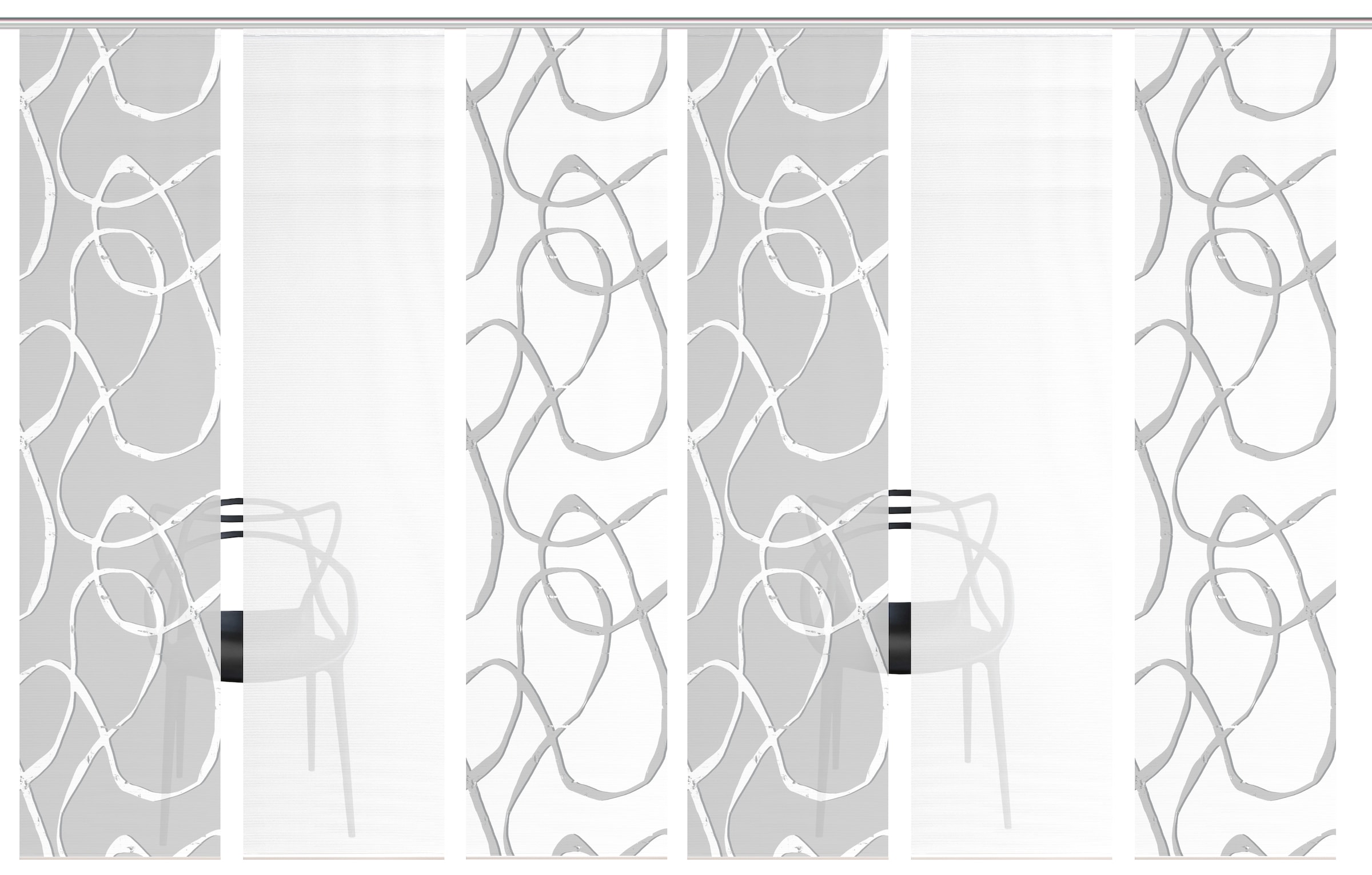 Vision S Schiebegardine "OPHELIA KOMBI" Paneelwagen 6 Stk. tlg. Schiebevorh günstig online kaufen