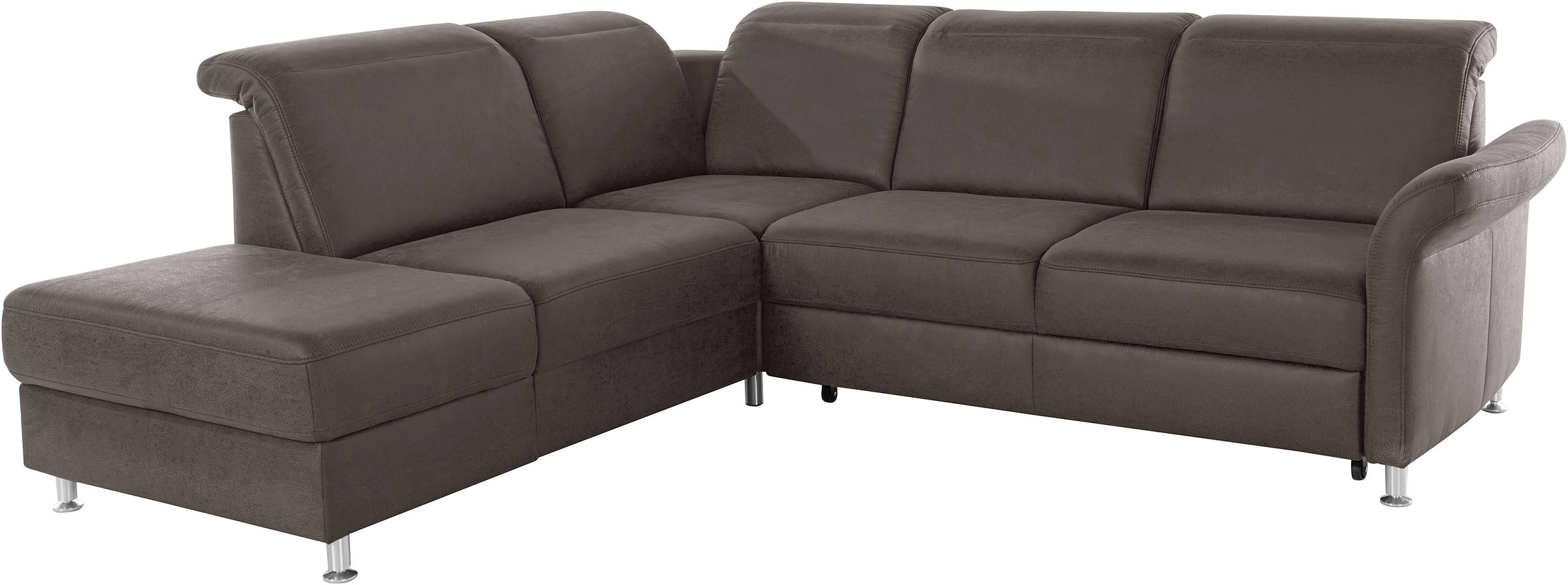 Thumbnail - sit&more Ecksofa "Darwin L-Form" inklusive Federkern, wahlweise mit Kopfteilverstellung, Bettfunktion