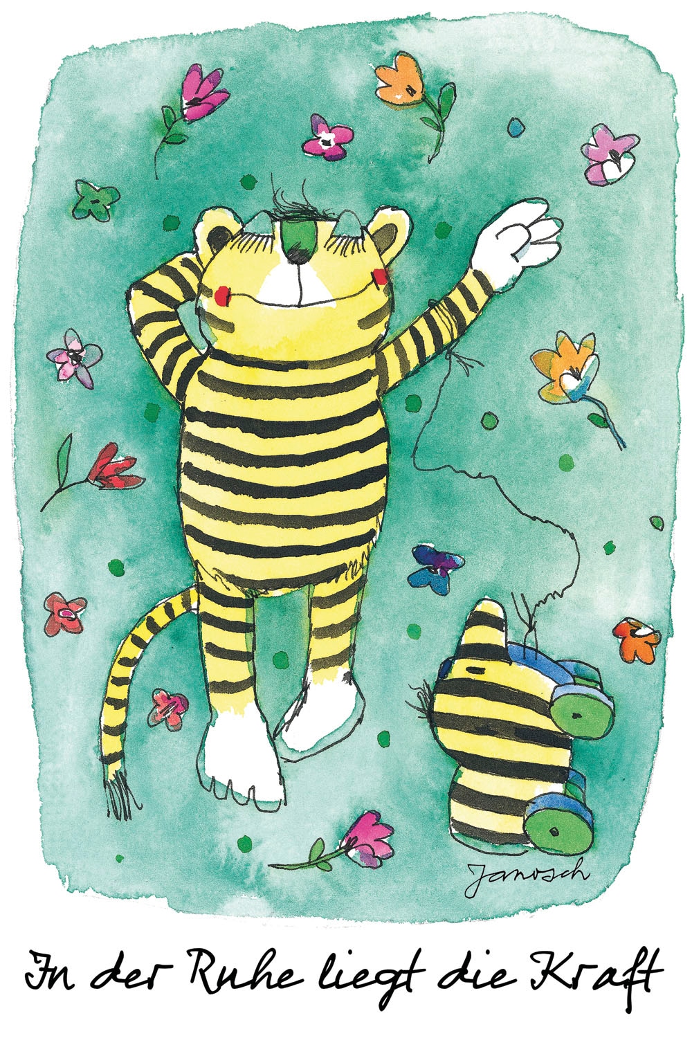 LuckyLinde Leinwandbild »Der kleine Tiger - In der Ruhe...« Blumen | Ente | Enten | Figuren | Filmfiguren | Liebessprüche | Motivationsbilder | Natur | Schriftzug | Sprüche | Tiere | Tiger | little star 1 Stk. tlg. Exklusive JANOSCH Kindermotive