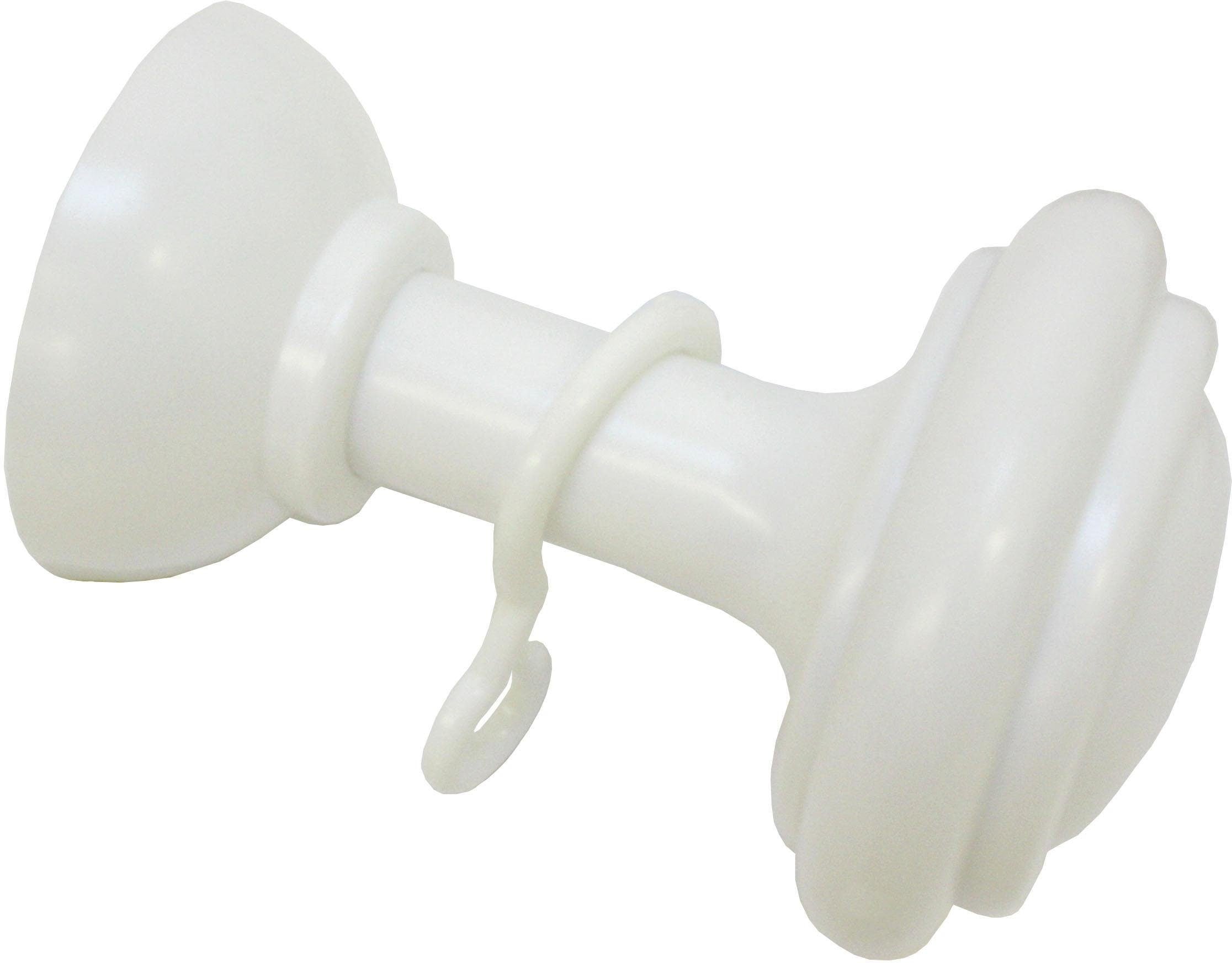 GARDINIA Schalhalter "mit Haken, Kunststoff" Serie Gardinenstangen-Set Bifo Ø 28 mm