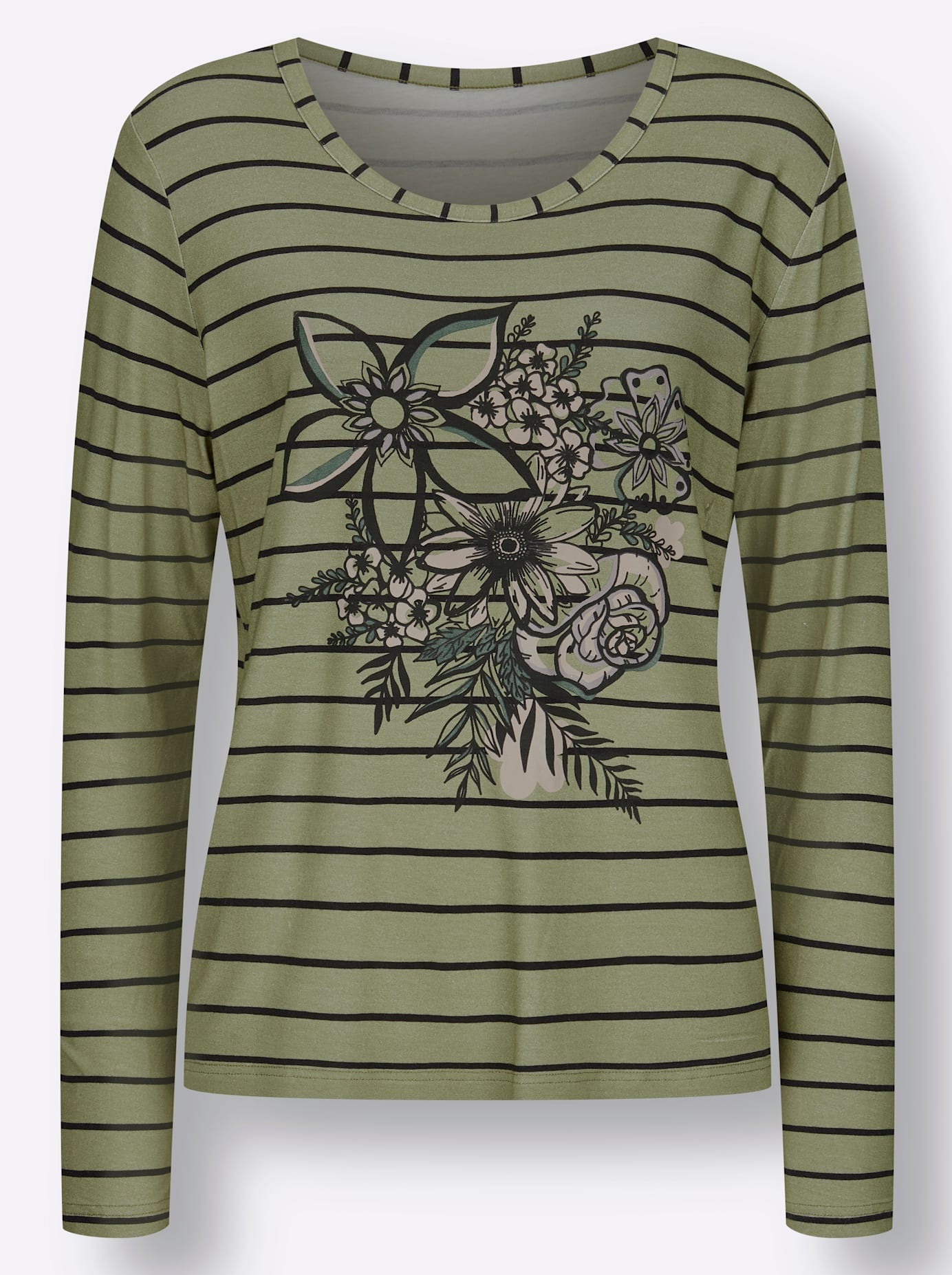 Thumbnail - Inspirationen Langarmshirt "Druck-Shirt" 1 Stk. tlg.