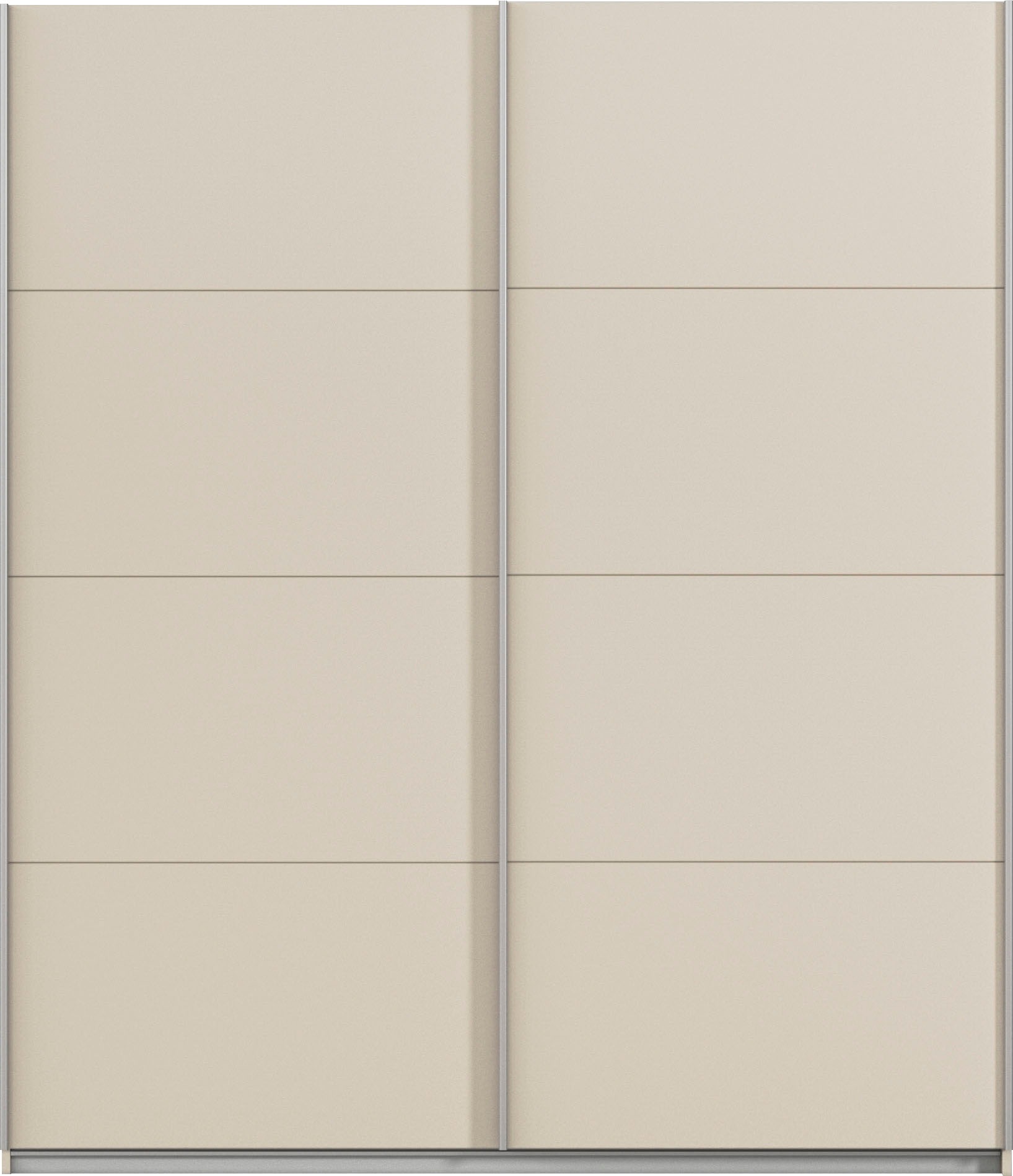 INOSIGN BY RAUCH Schwebetürenschrank »Kleiderschrank Schrank Garderobe Schlafzimmerschrank THANOS«, (in 3 verschiedenen Ausstattungen BASIC/CLASSIC/PREMIUM), Optional mit Spiegel, Metall-Griffleisten alufarben MADE IN GERMANY