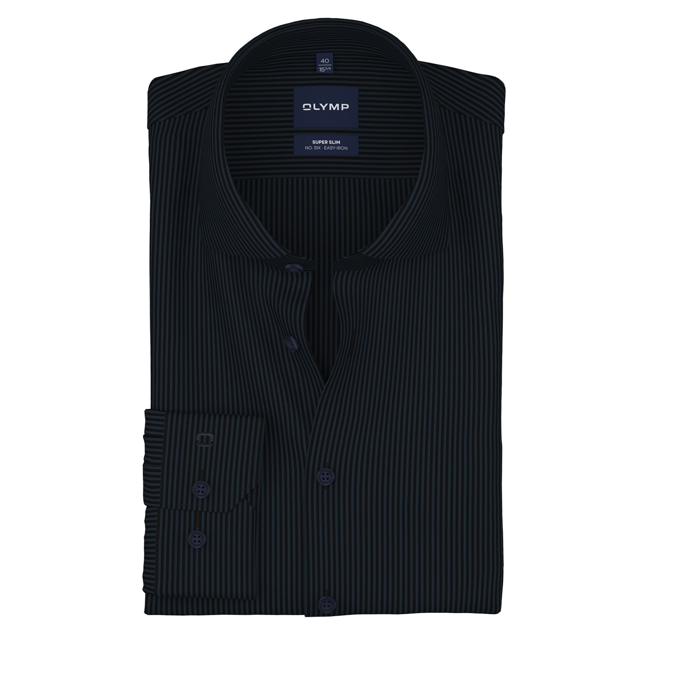 OLYMP Langarmhemd "No. Six" Businesshemd, Royal-Kentkragen, Super Slim